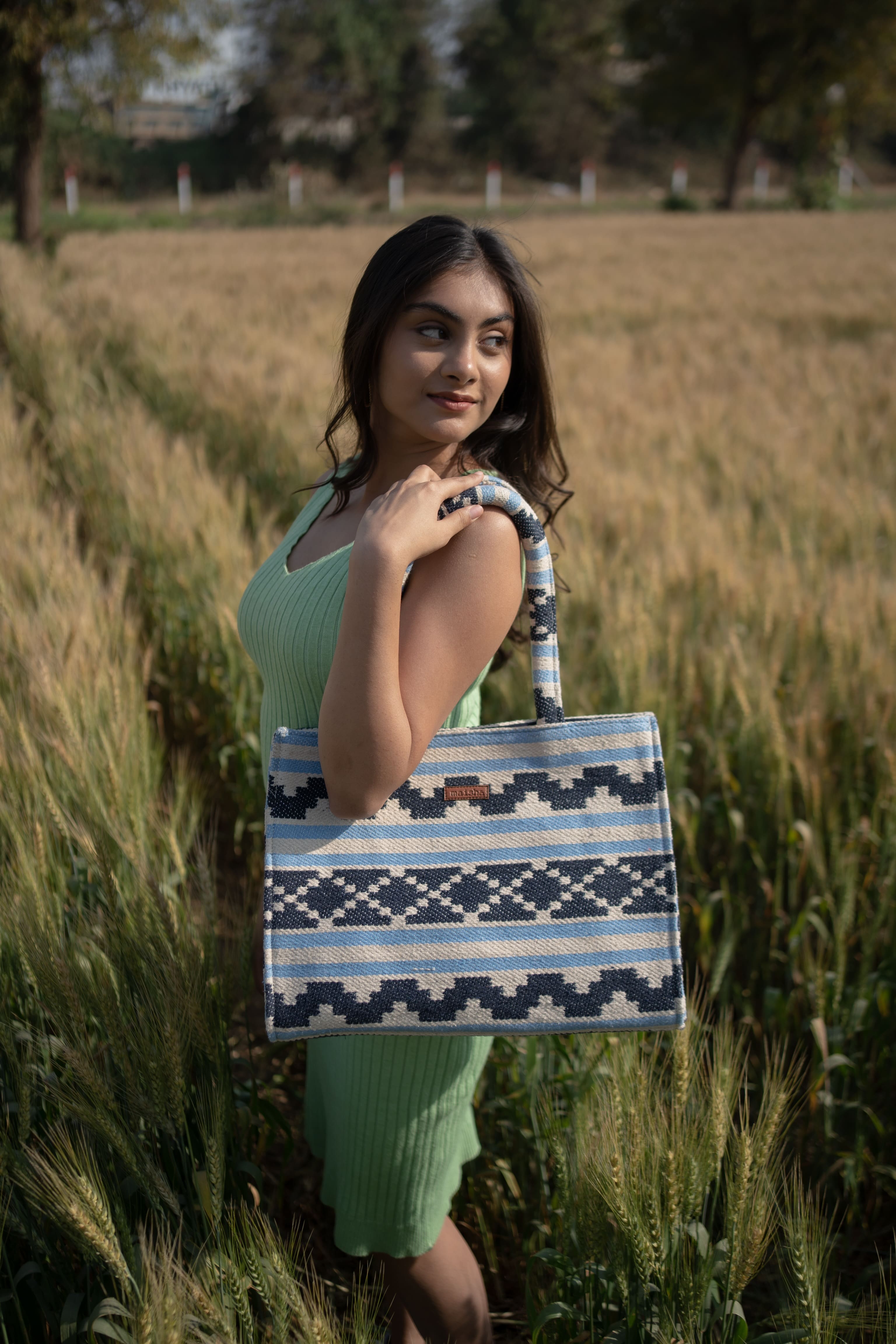 Indigo Blues Box Bag (LARGE)