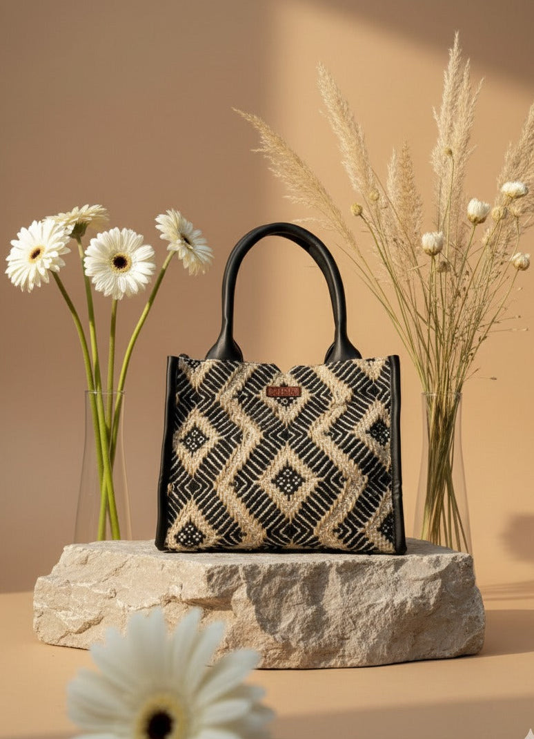 Sahara Grid Box Bag (Medium)