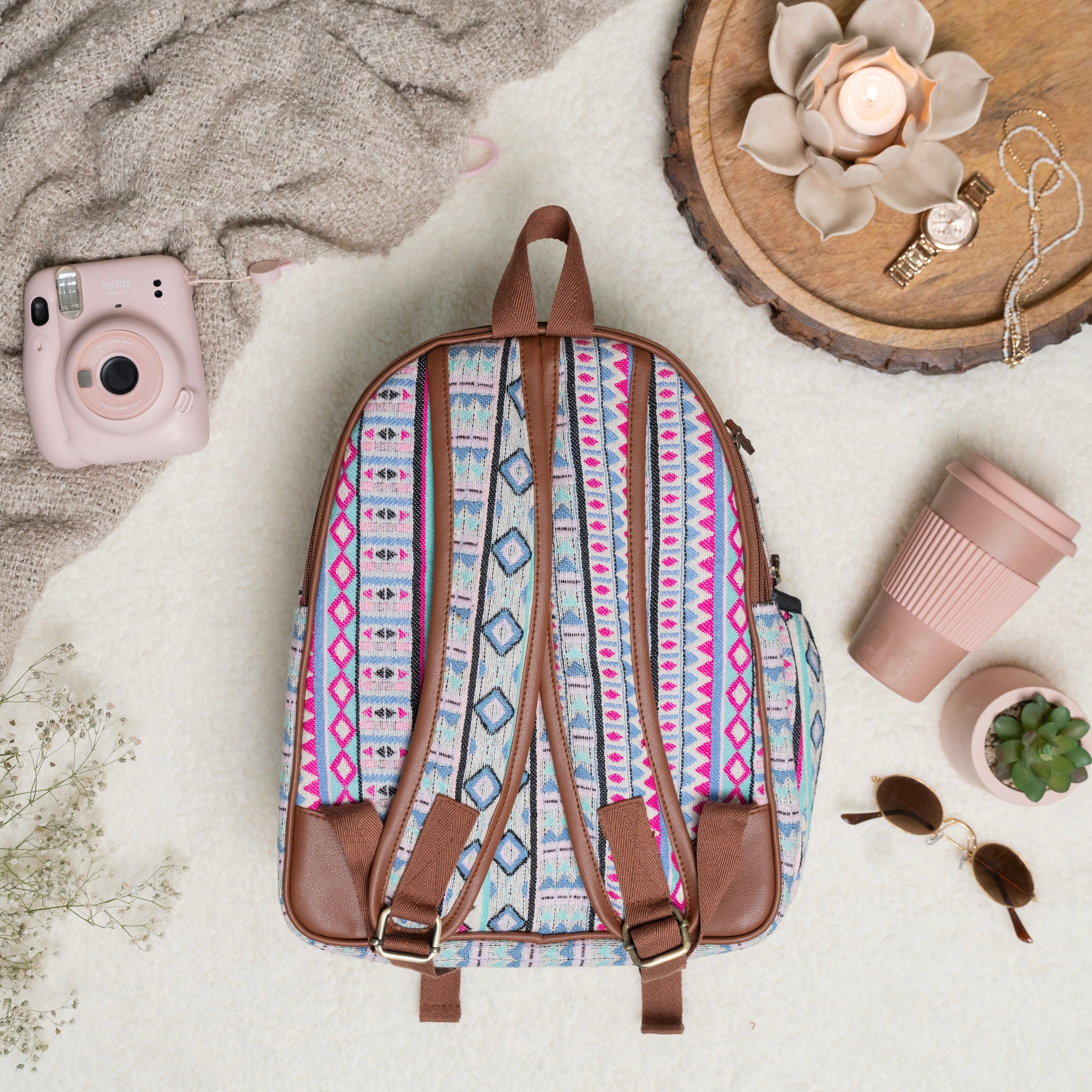 Poppy Parade Compact Backpack Bag