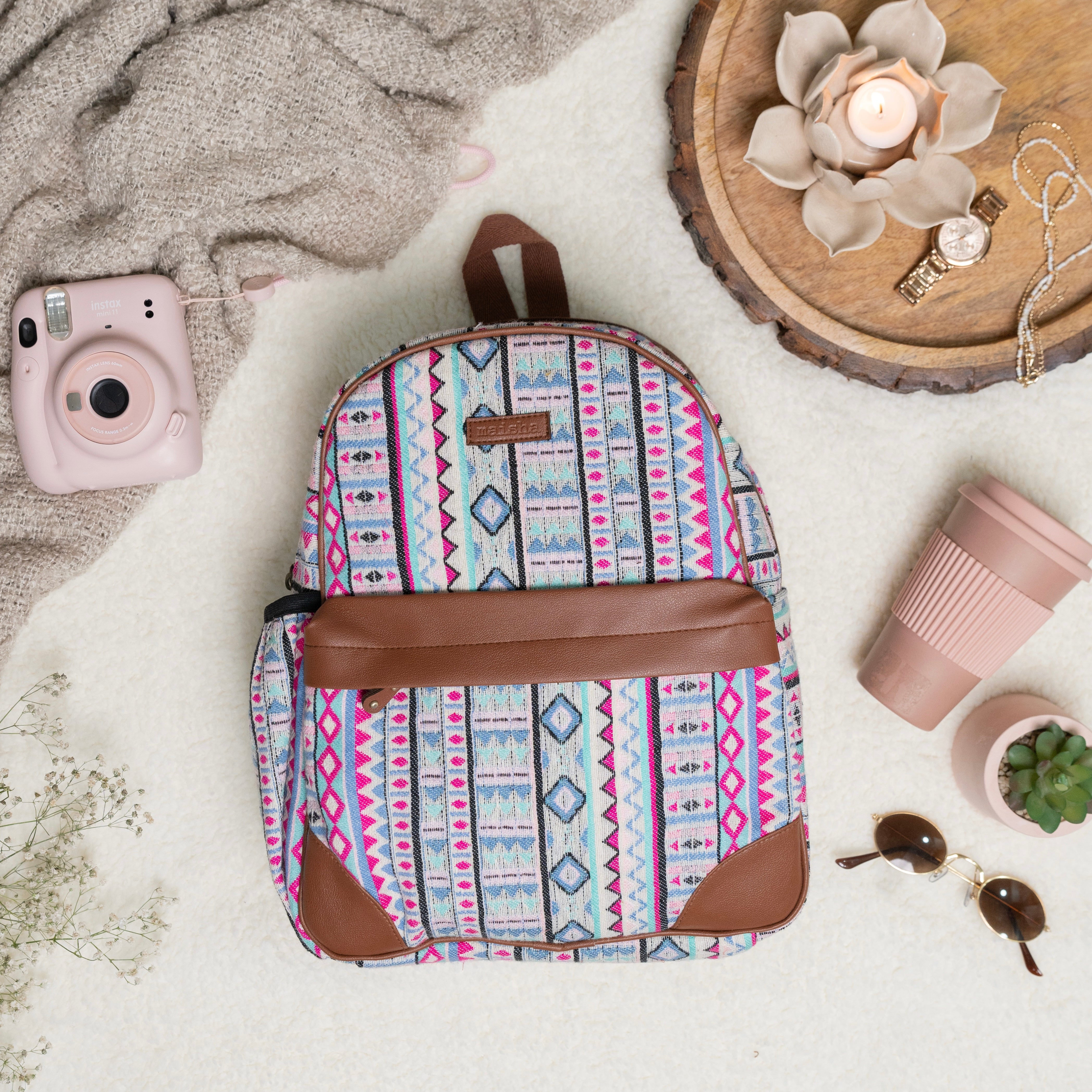 Poppy Parade Compact Backpack Bag