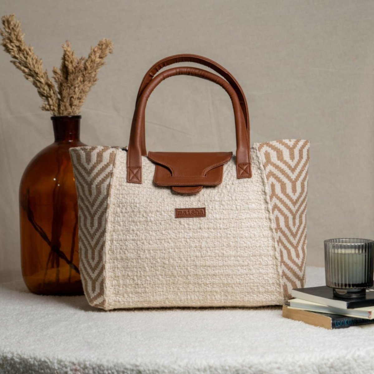 Walnut Weave Boat Tote Bag
