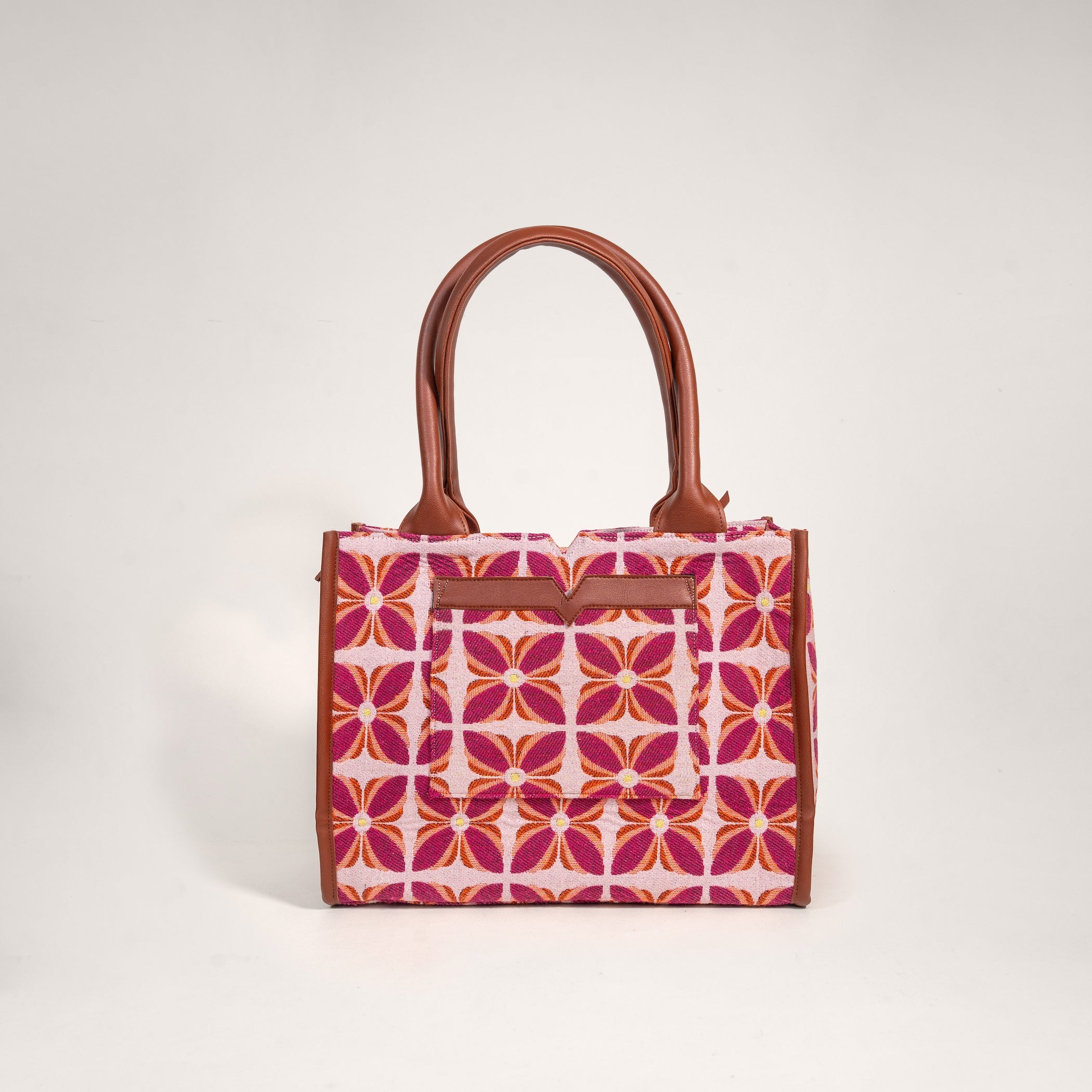 Pink Mogra Box Bag (Large)