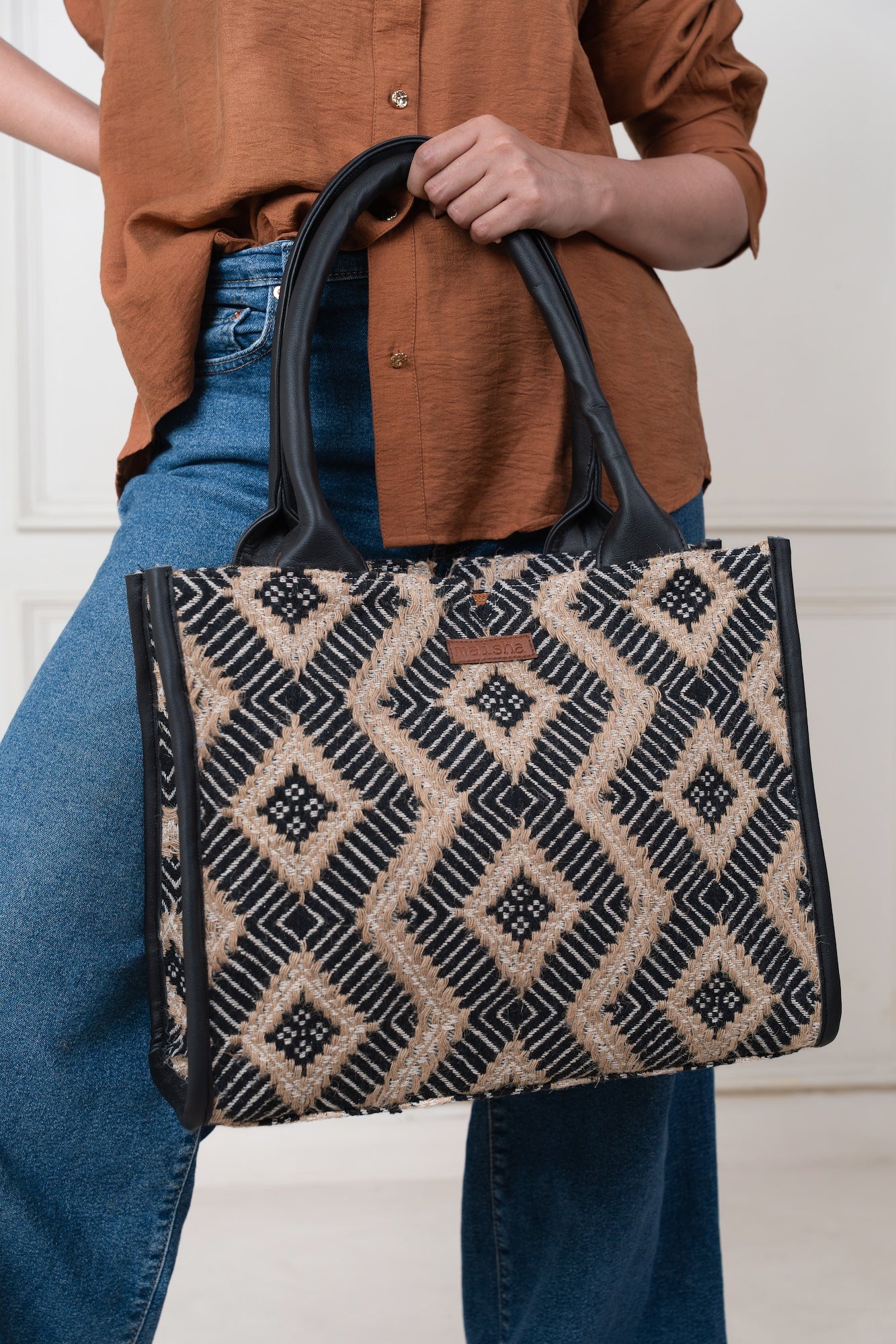Sahara Grid Box Bag (Large)