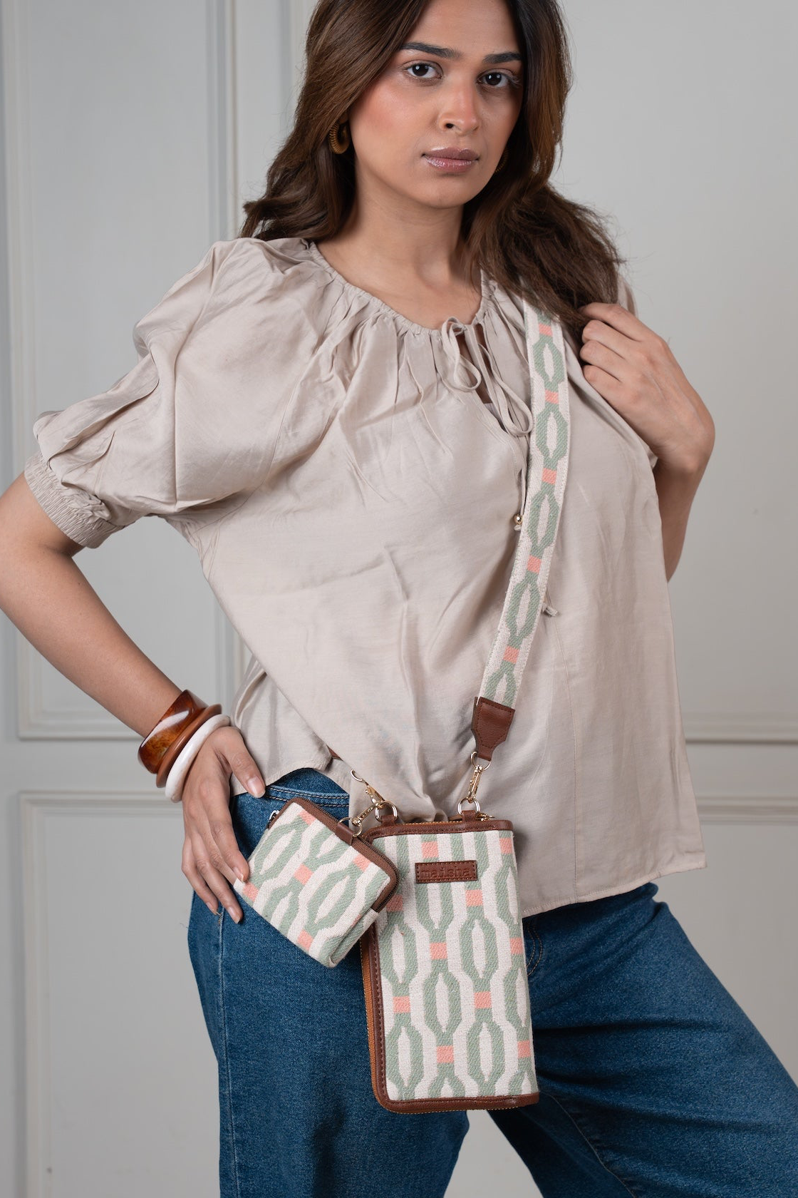 Sage Weave Mobile Belt & Coin Purse