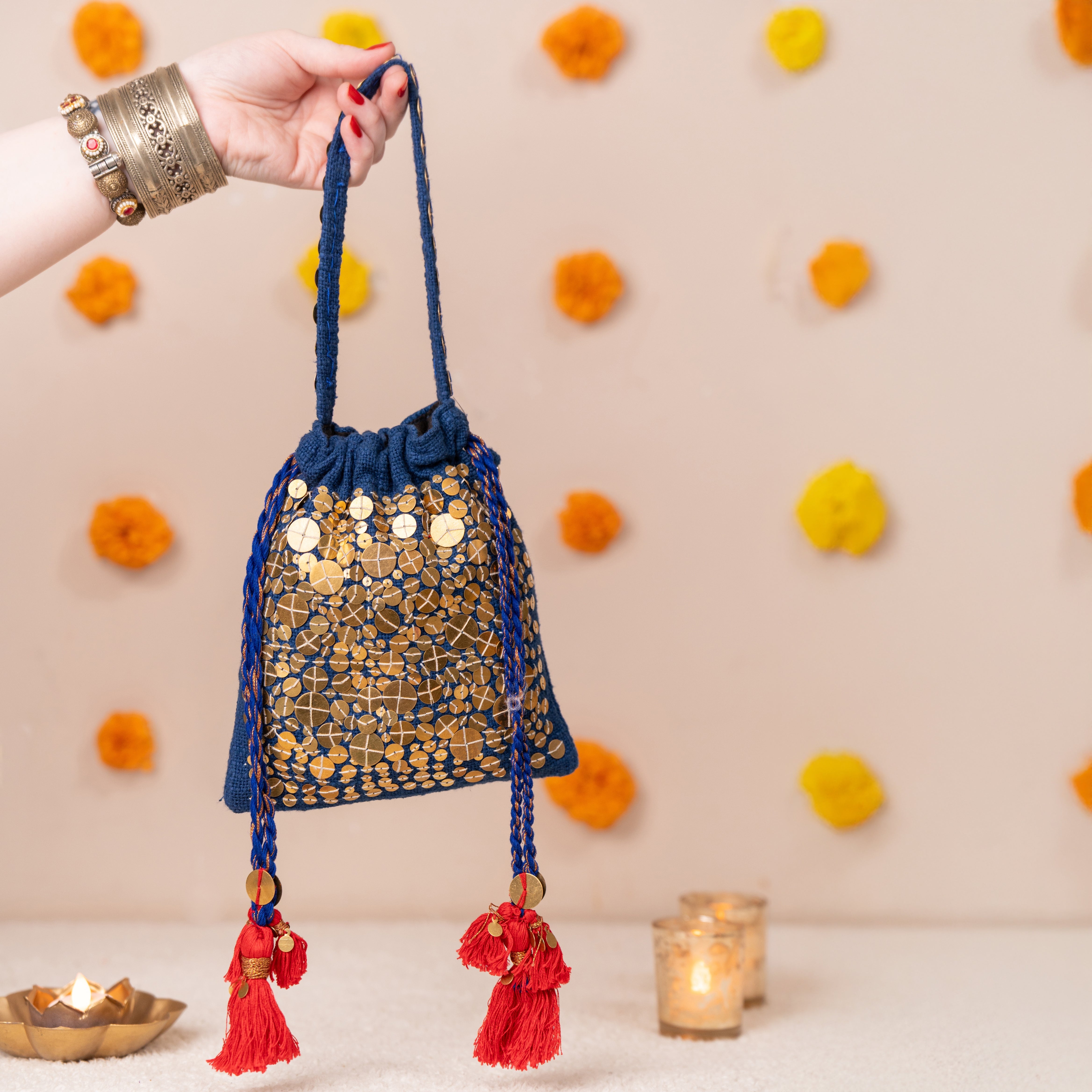 Mor bani thanghat festive Potli