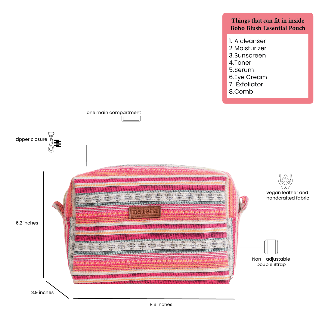Boho Blush Essential Pouch (Set of 3)