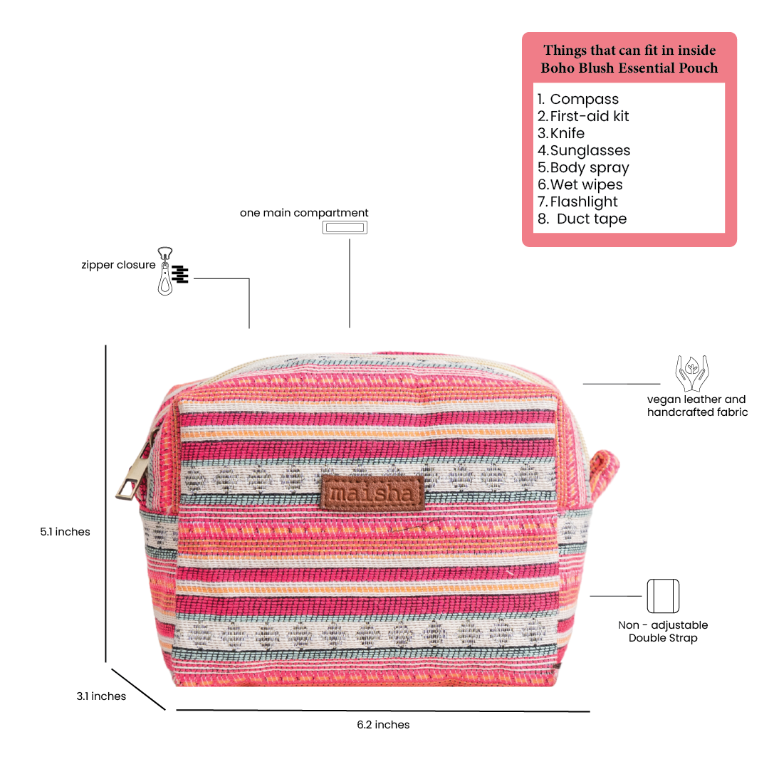 Boho Blush Essential Pouch (Set of 3)