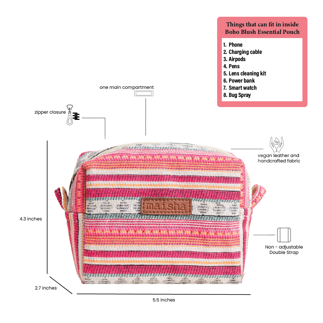 Boho Blush Essential Pouch (Set of 3)