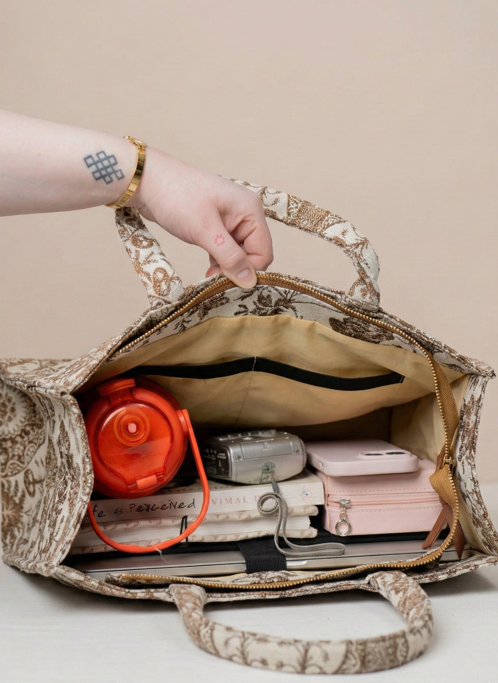 Golden Bloom Box Bag (Large)