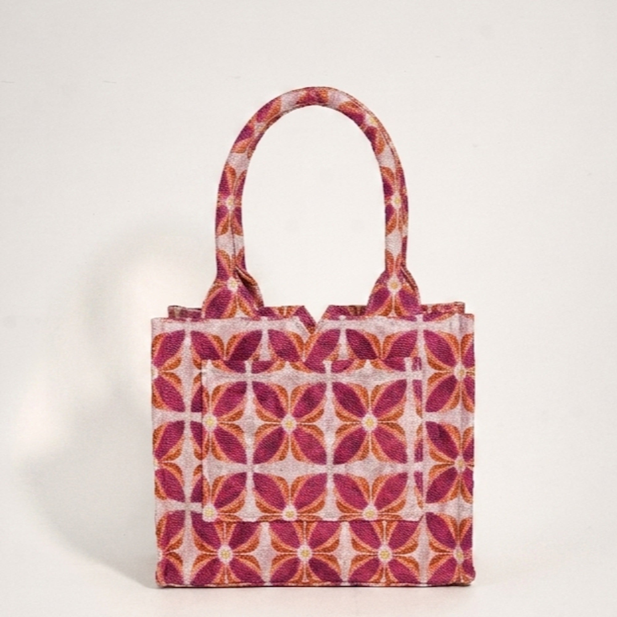 Pink Mogra W Box Bag (Medium)