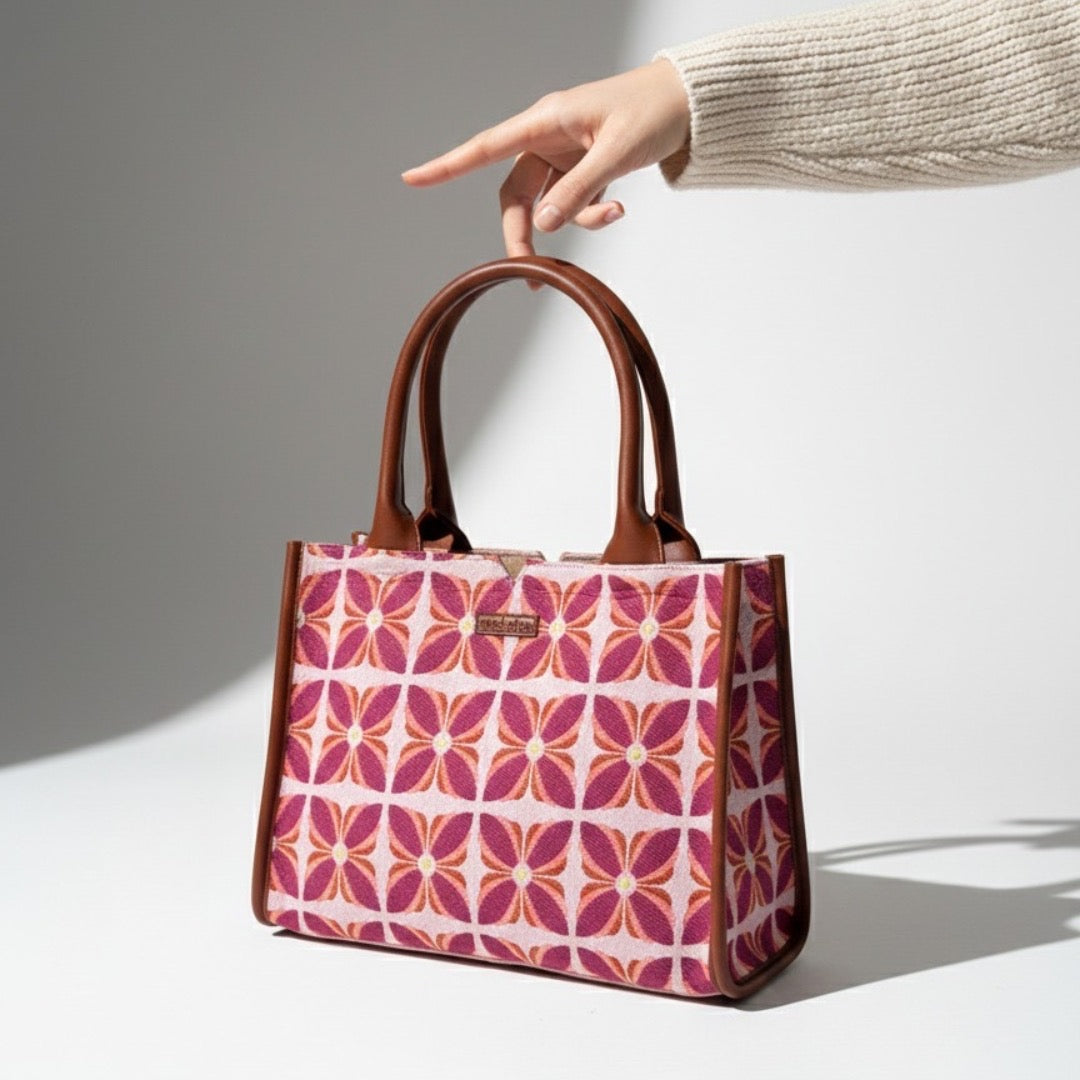 Pink Mogra Box Bag (Large)