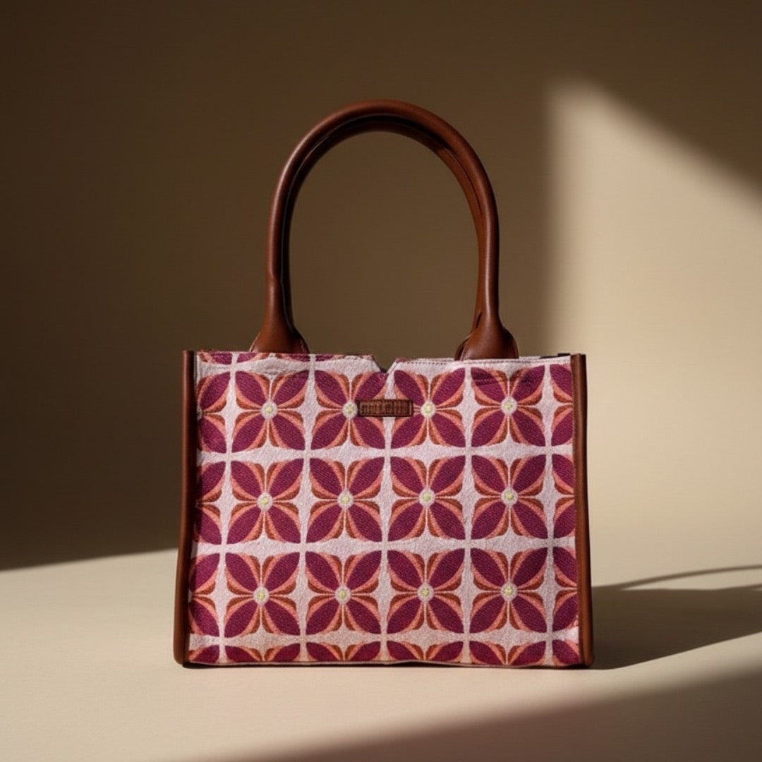 Pink Mogra Box Bag (Large)