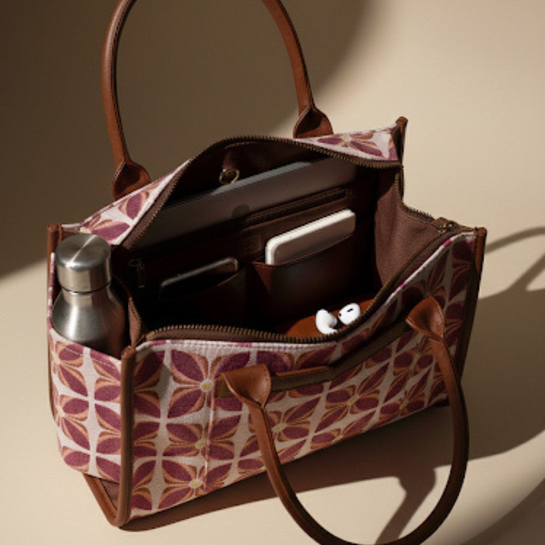 Pink Mogra Box Bag (Large)