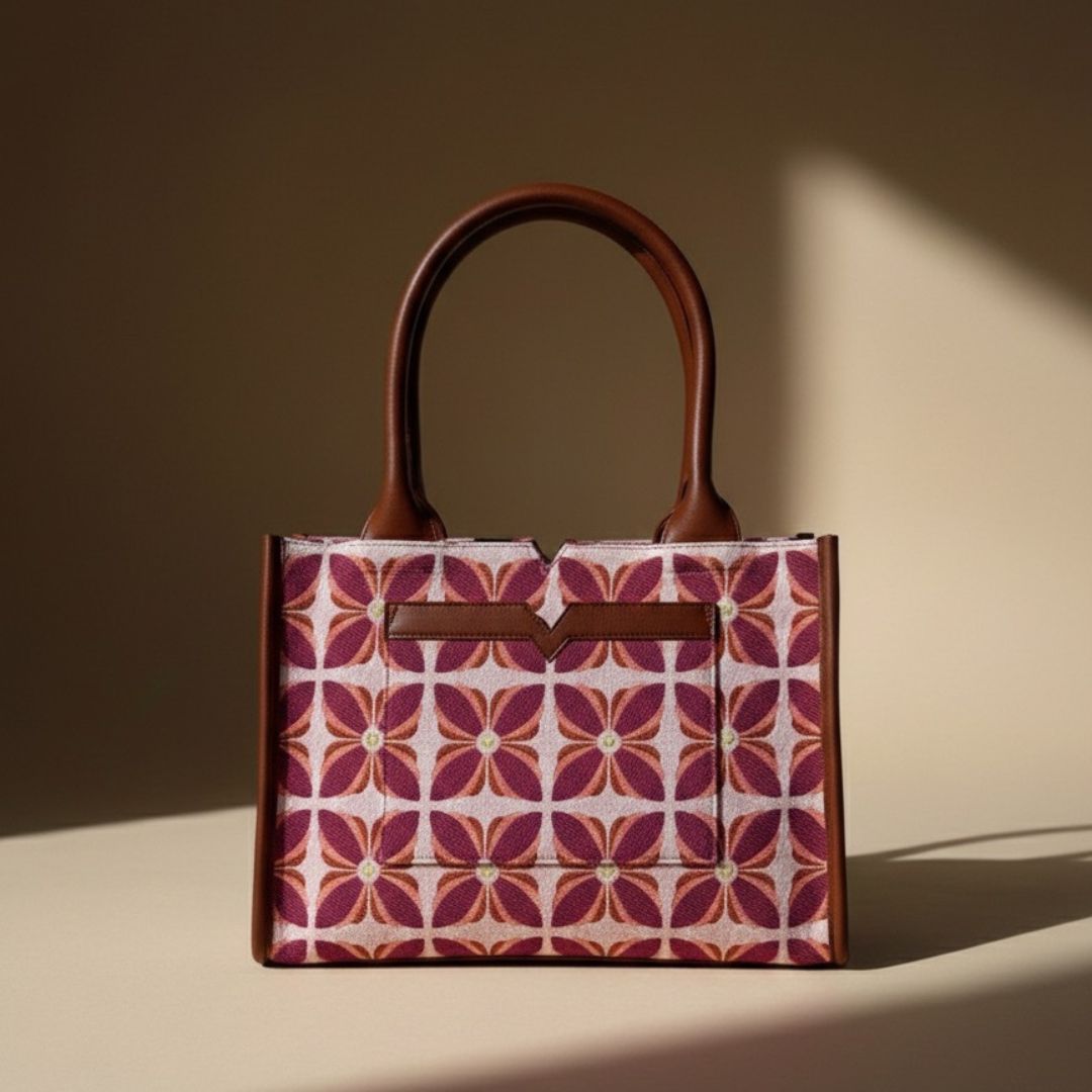 Pink Mogra Box Bag (Large)