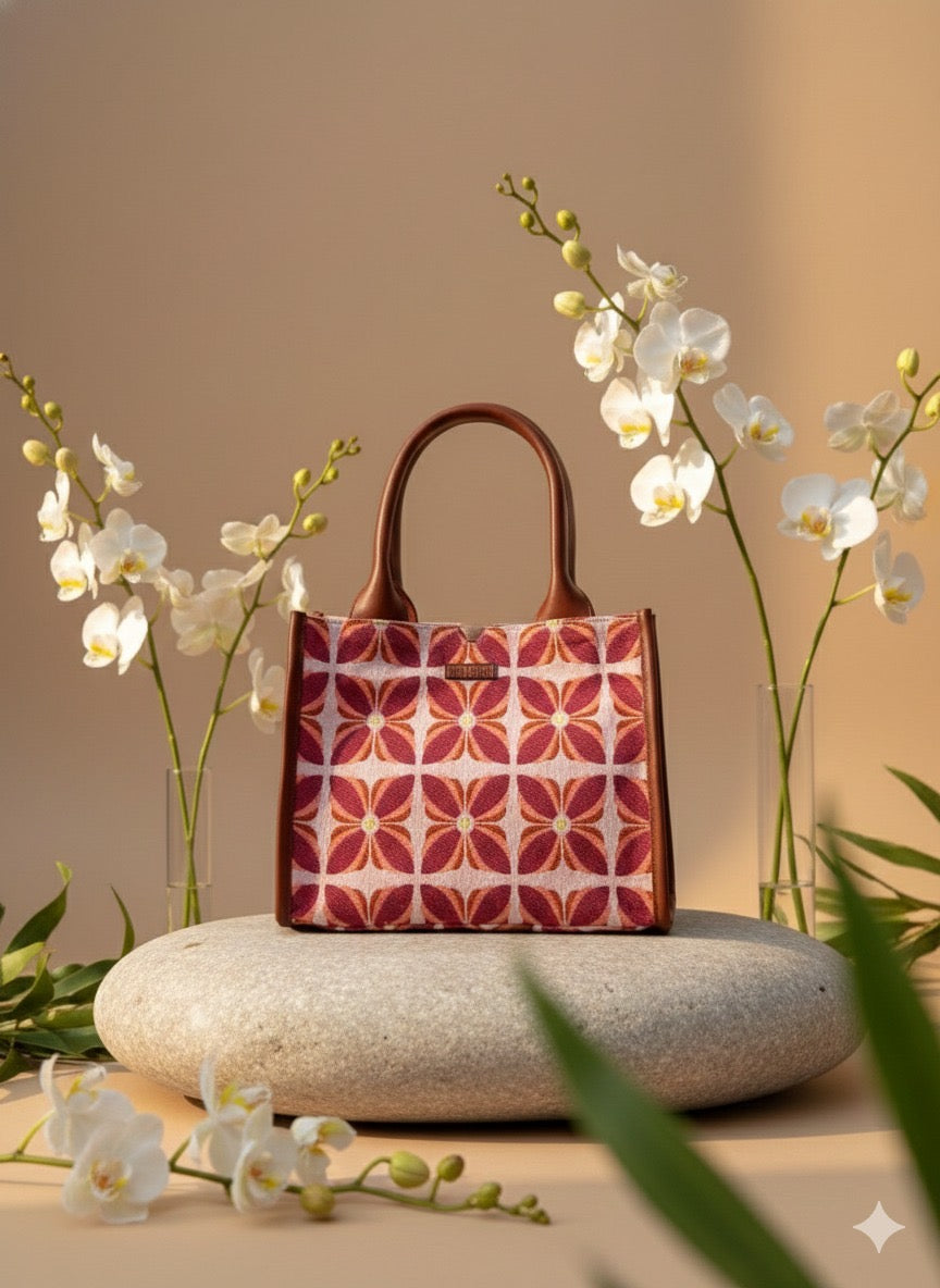 Pink Mogra Box Bag (Medium)