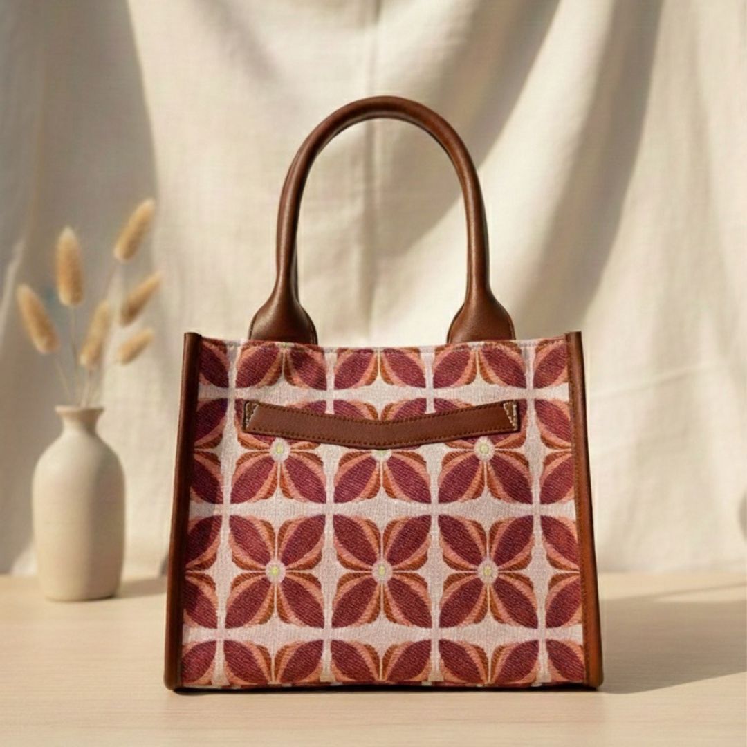 Pink Mogra Box Bag (Medium)