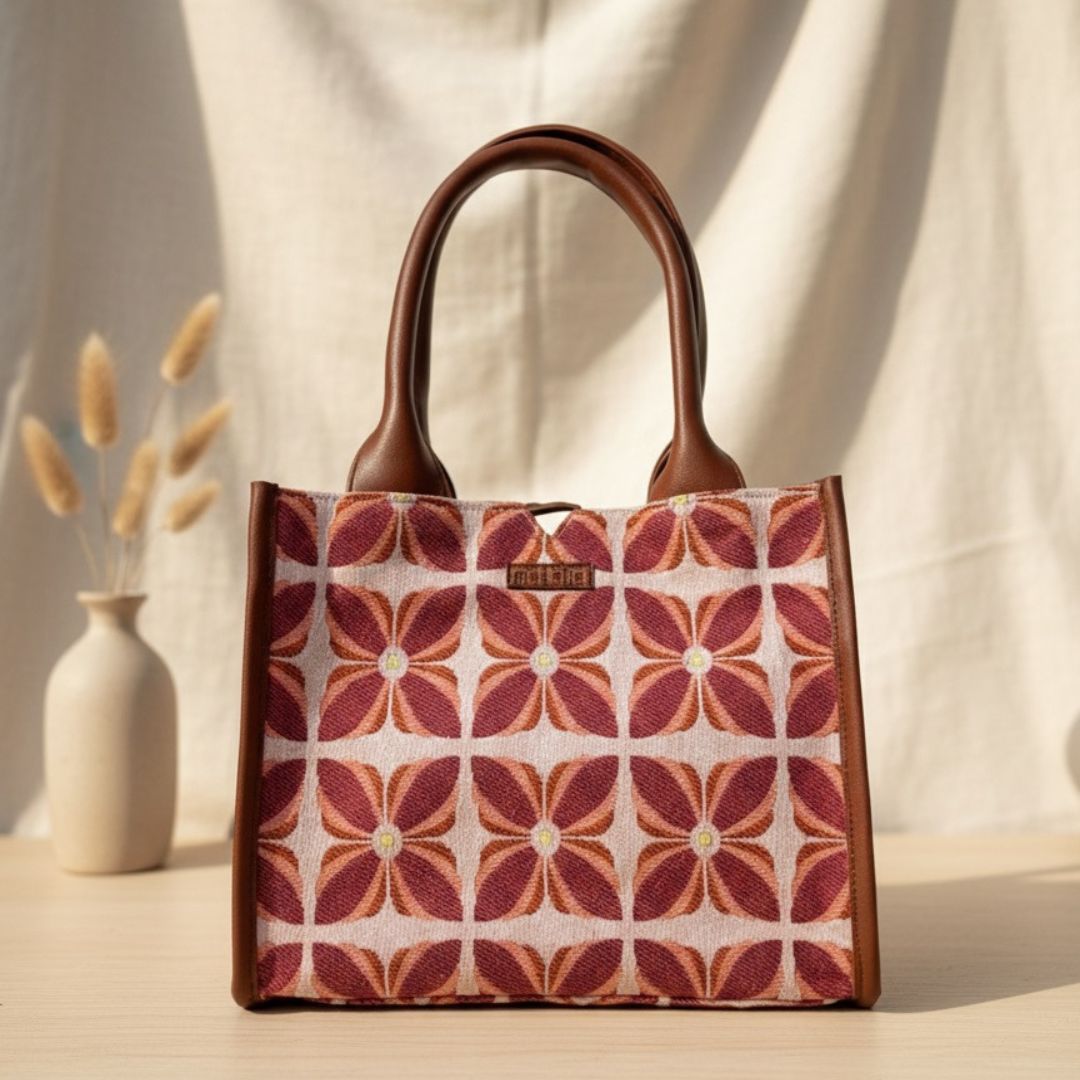 Pink Mogra Box Bag (Medium)