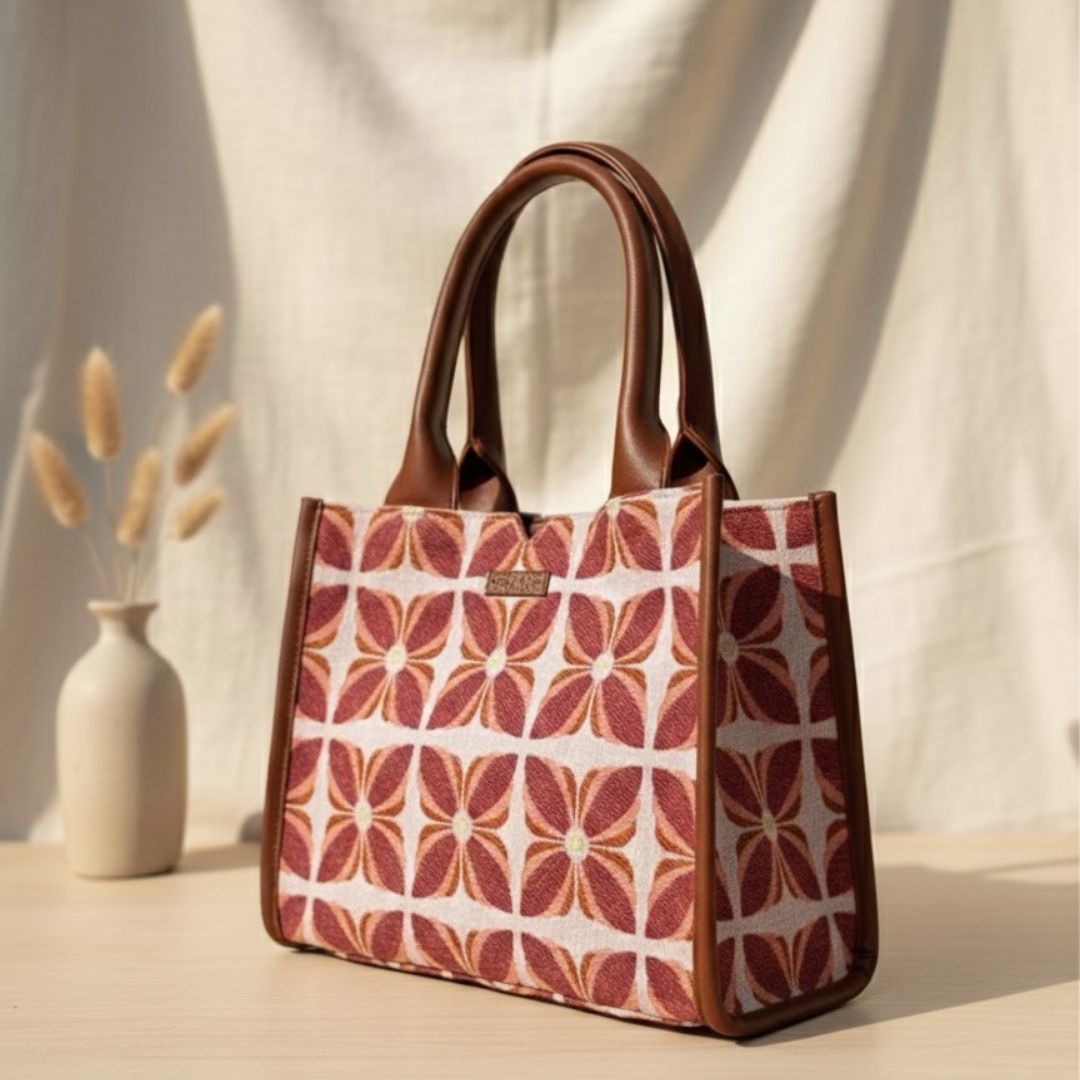 Pink Mogra Box Bag (Medium)