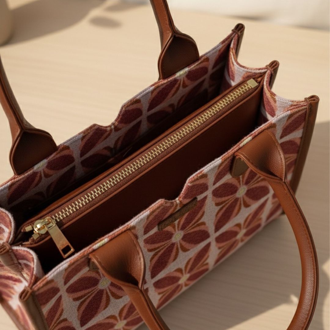 Pink Mogra Box Bag (Medium)