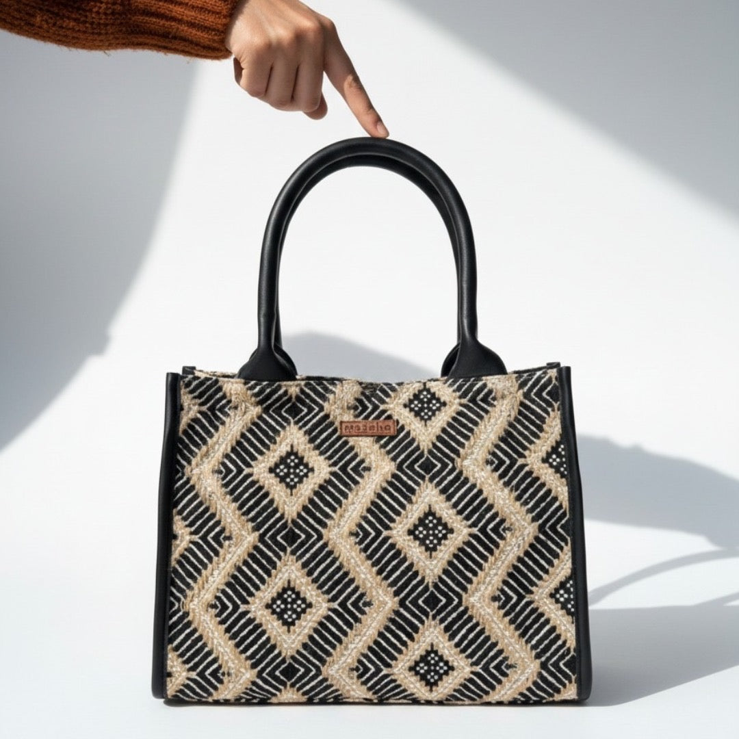 Sahara Grid Box Bag (Large)