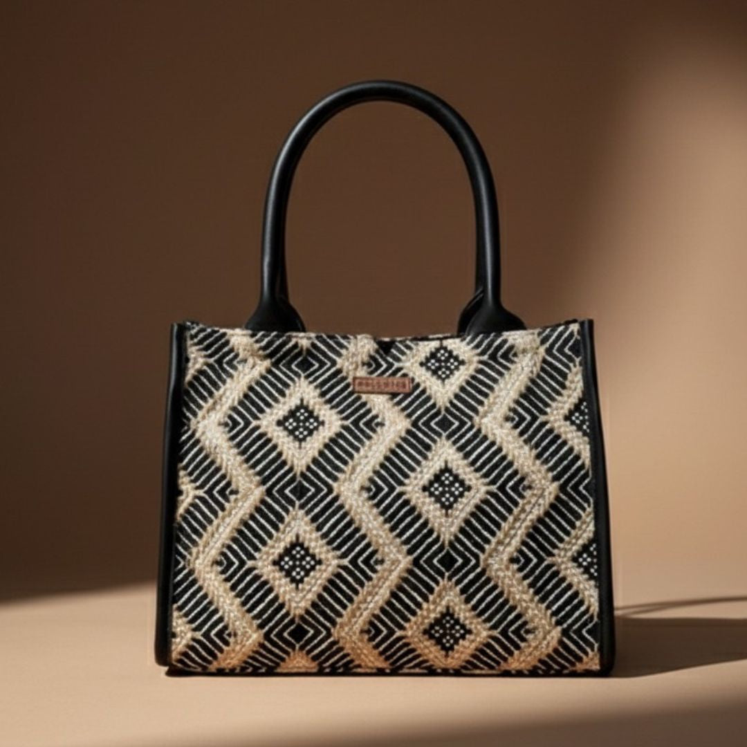 Sahara Grid Box Bag (Large)