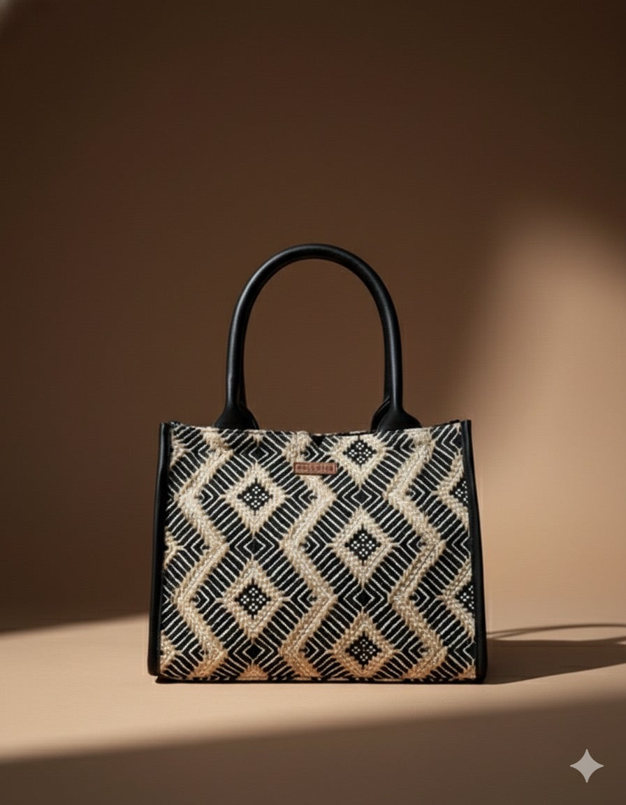 Sahara Grid Box Bag (Medium)