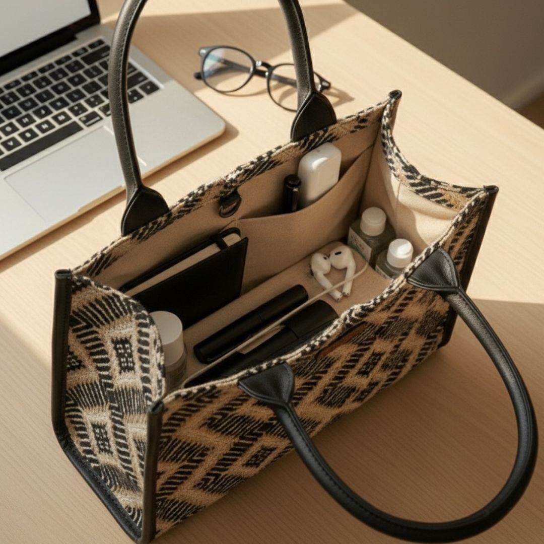 Sahara Grid Box Bag (Medium)