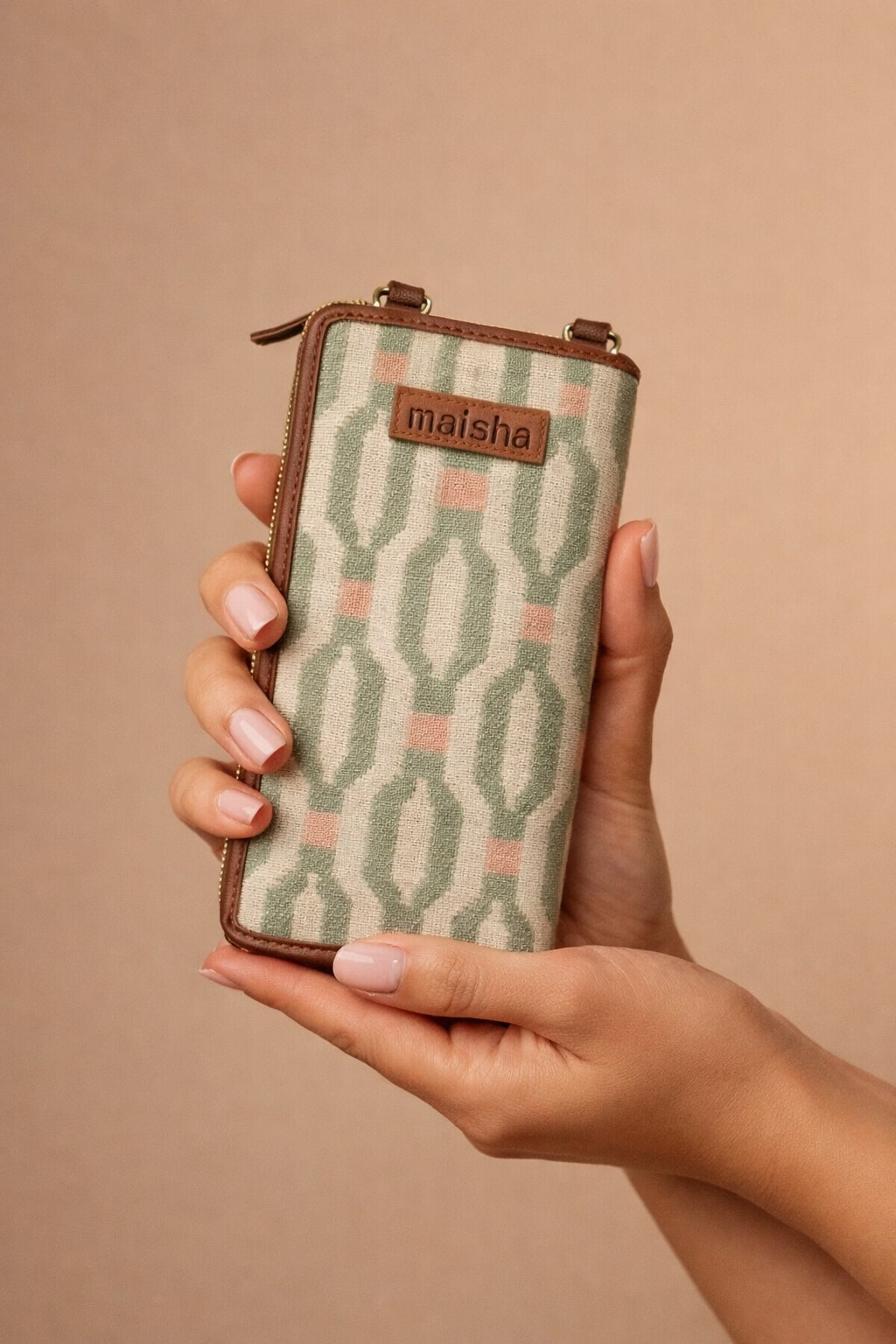 Sage Weave Mobile Wallet Sling