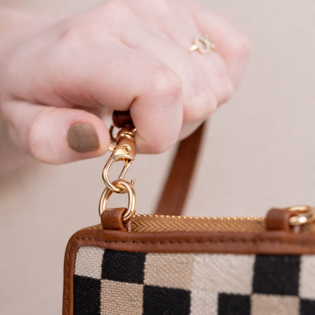 Urban Check Mobile Wallet Sling