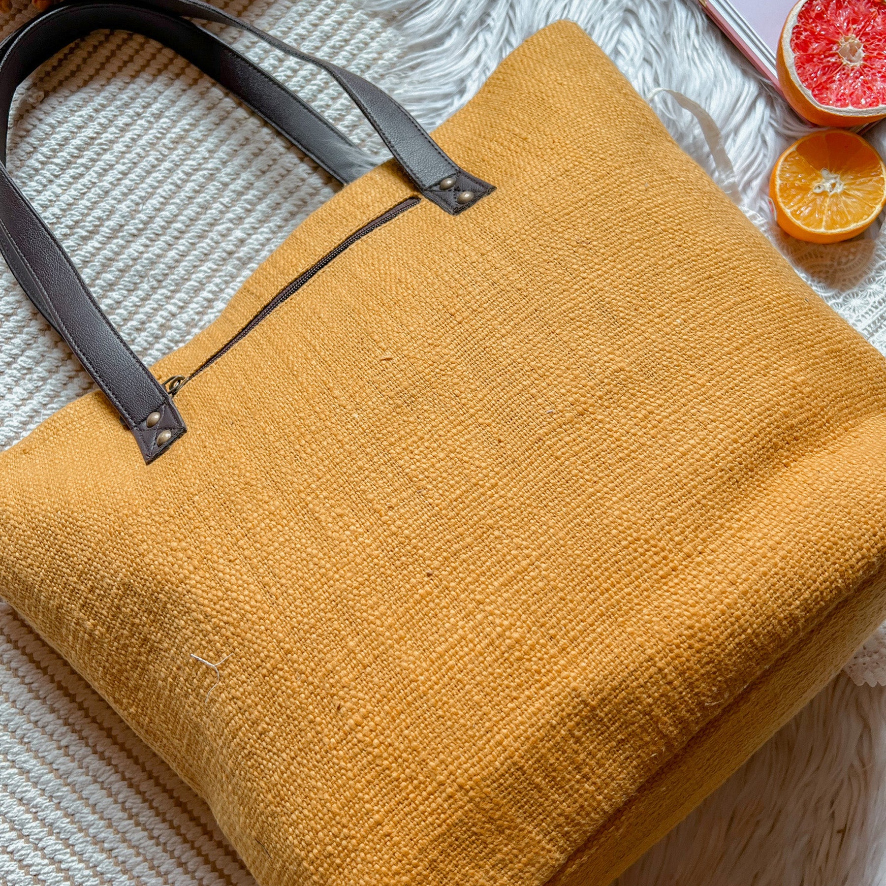 Mustard weaves everyday tote