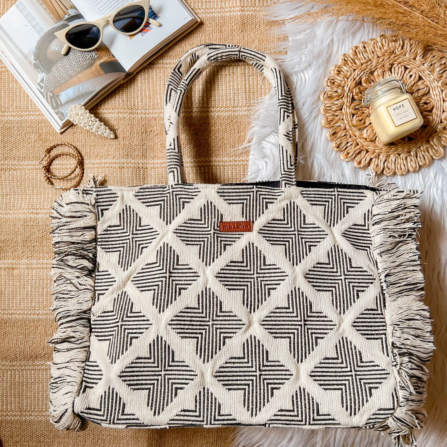 Mono-mirage Ruffle Box Bag