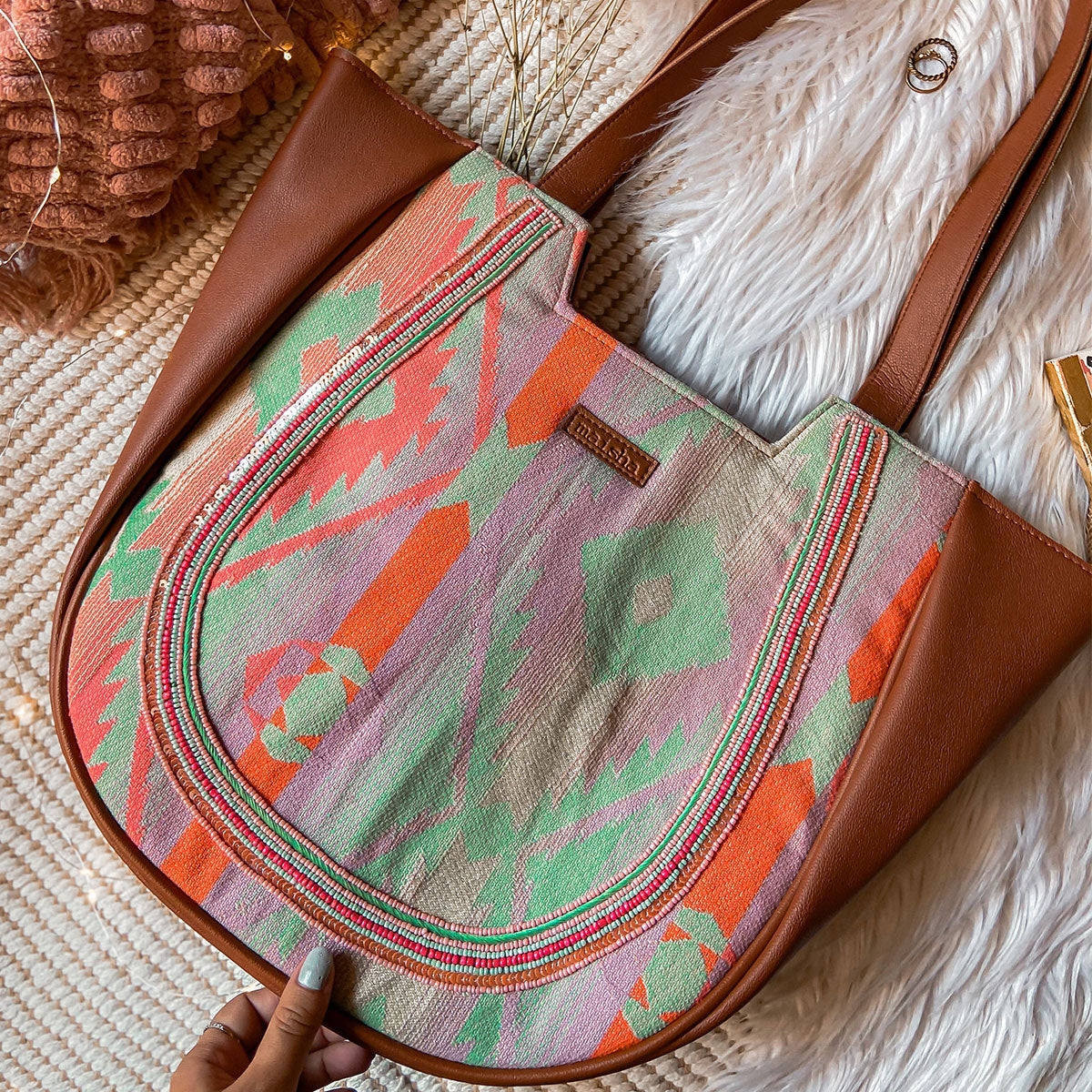 Lilac lovestory Crescent Bag