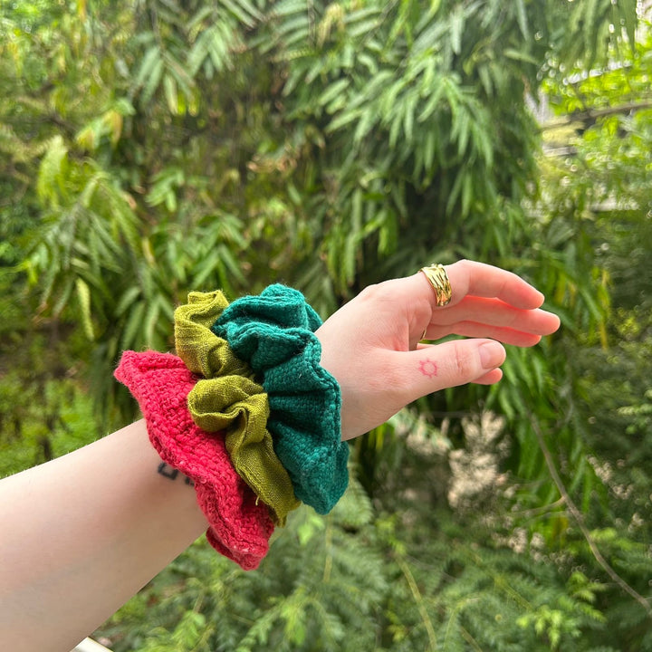 Berry Leaf Scrunchie Combo