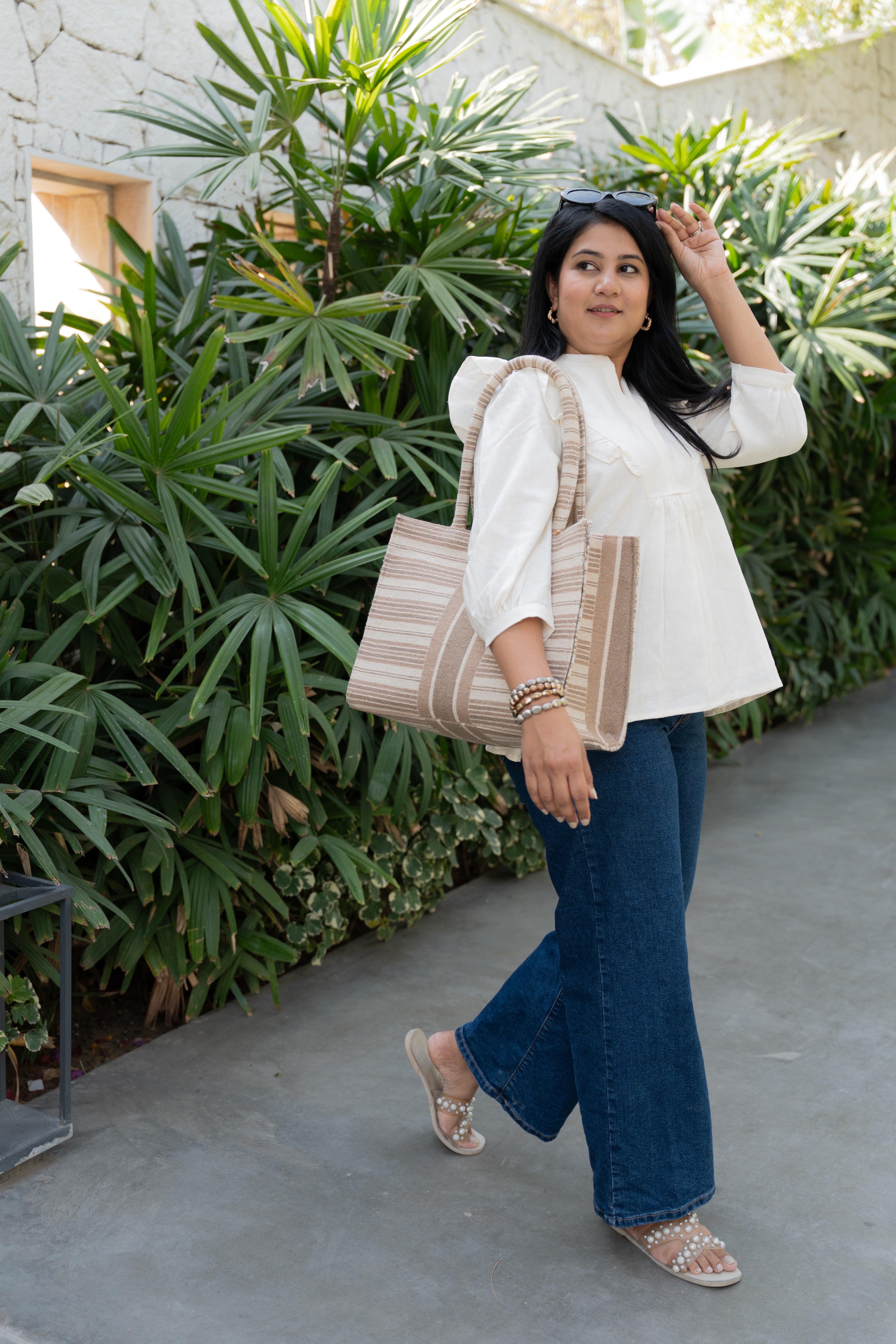 Cream Whimsy Waves Top