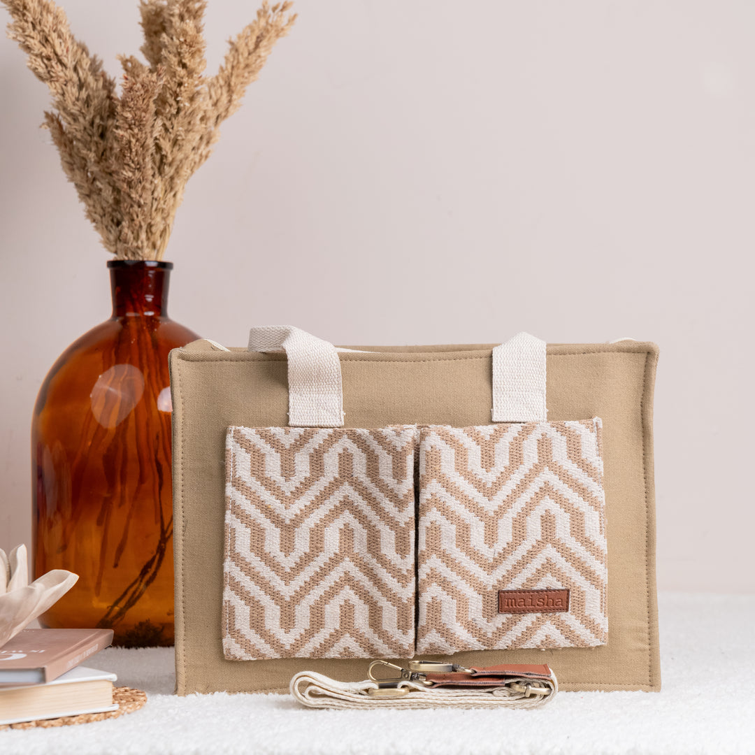 Walnut Weave Canvas Tote Bag Maisha Lifestyle – Maisha By Esha