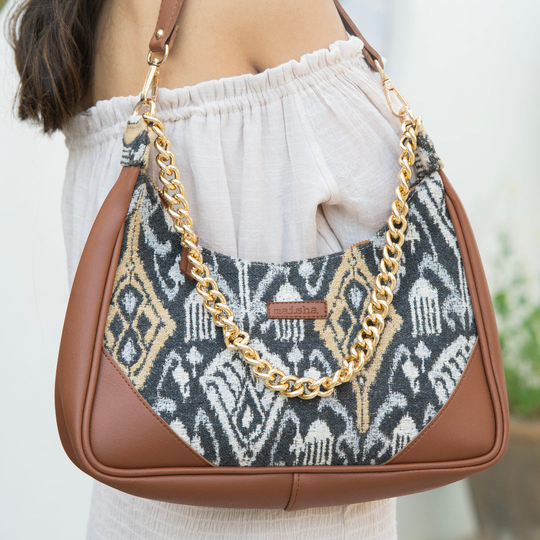 Premium On The Go Leopard And Aztec Sling Bag