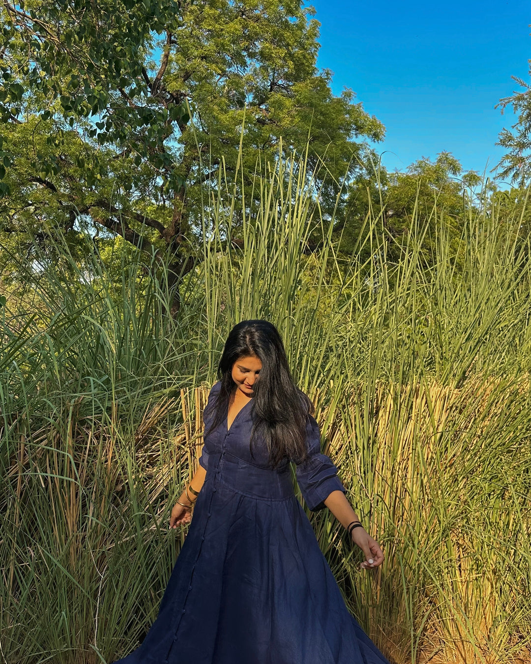 Midnight Blue - Linen Dress