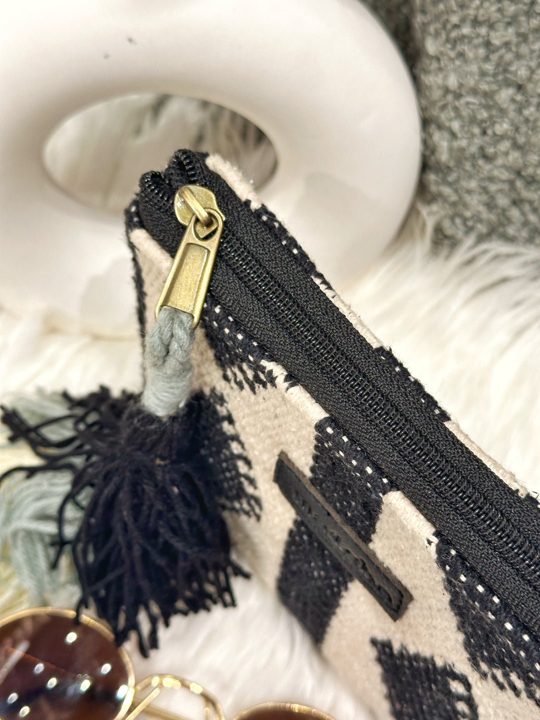 Monochrome Charm Mini Pouch