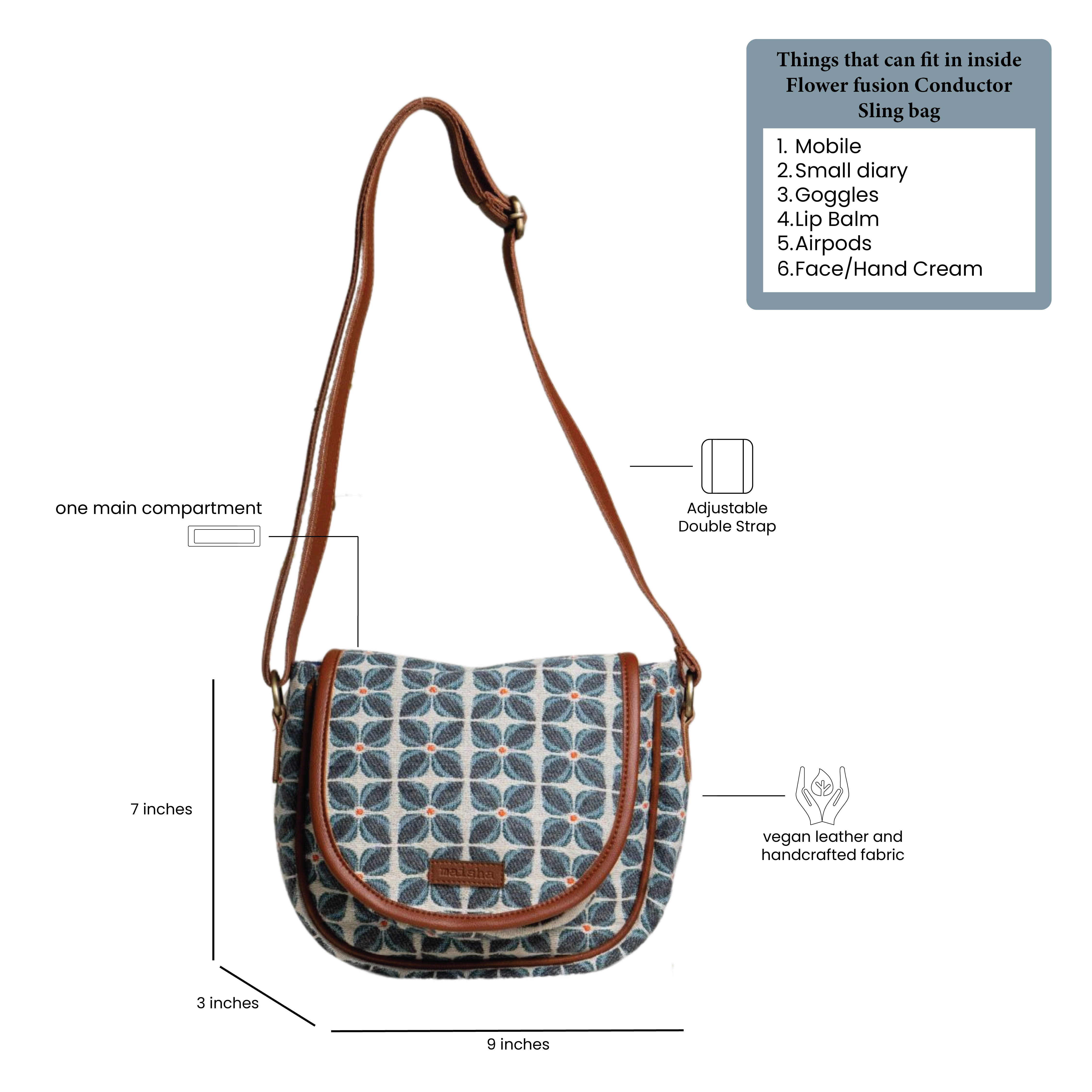 Flower Fusion Conductor Sling Bag