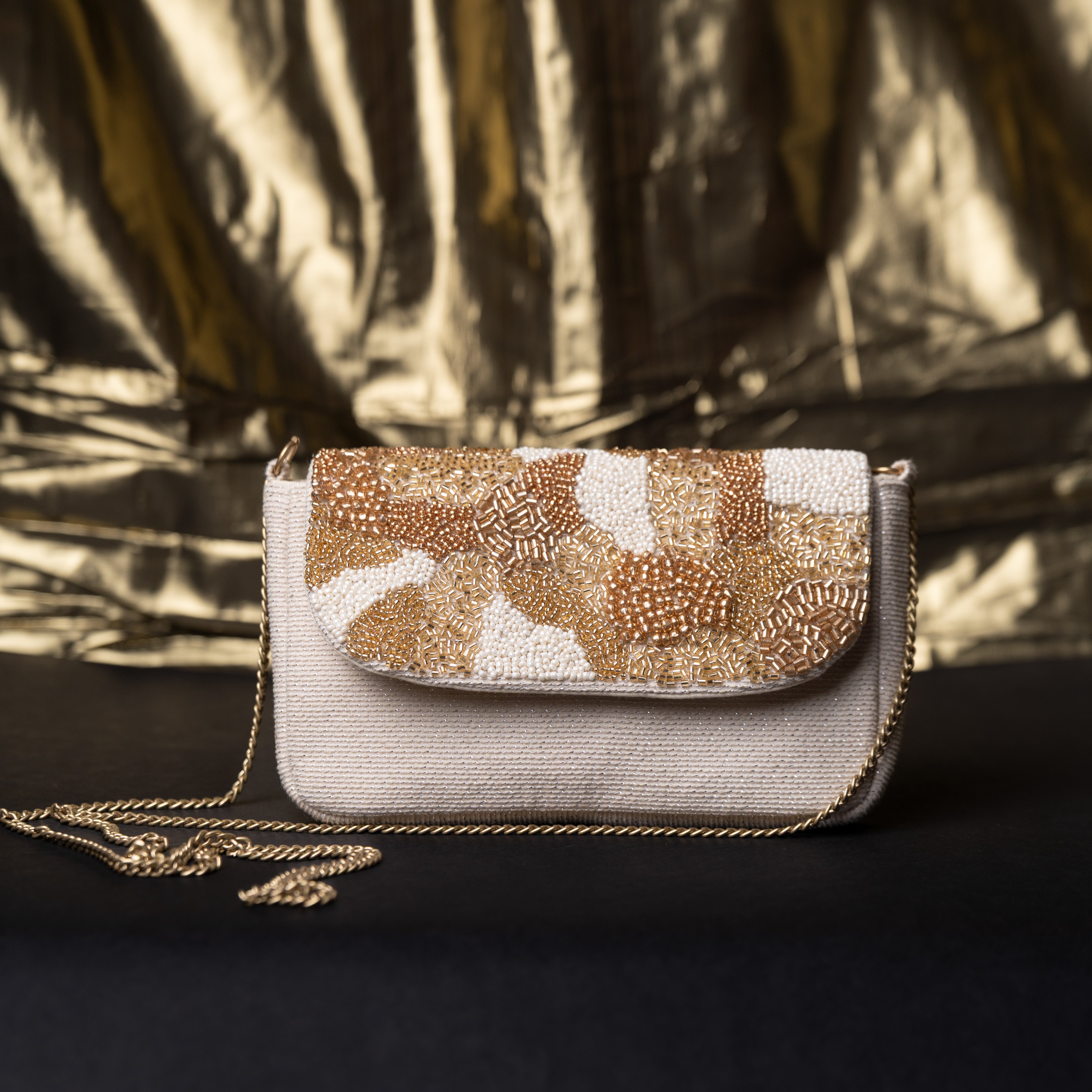 Noor Beige Festive Sling Bag