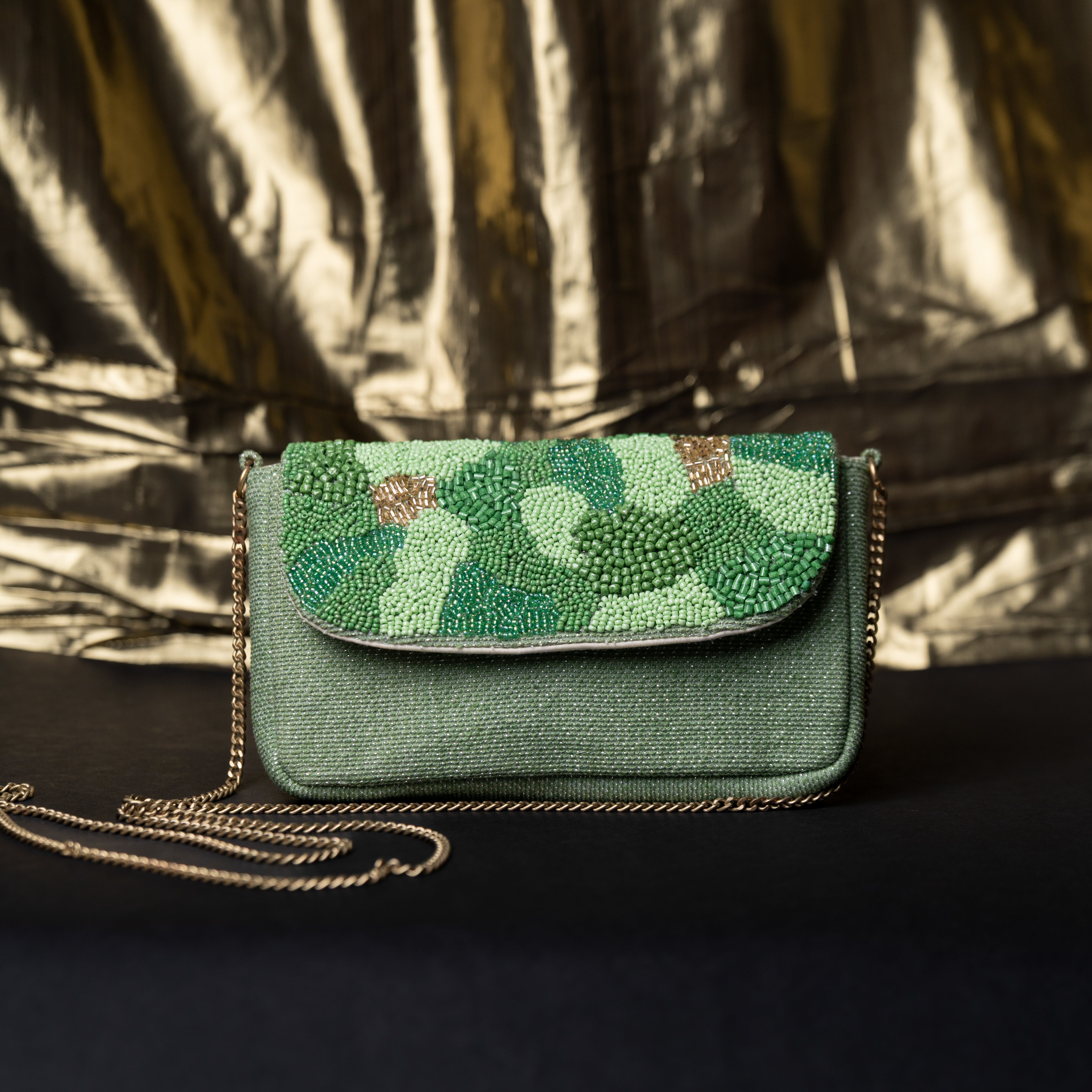 Green Gardenia Festive Sling Bag