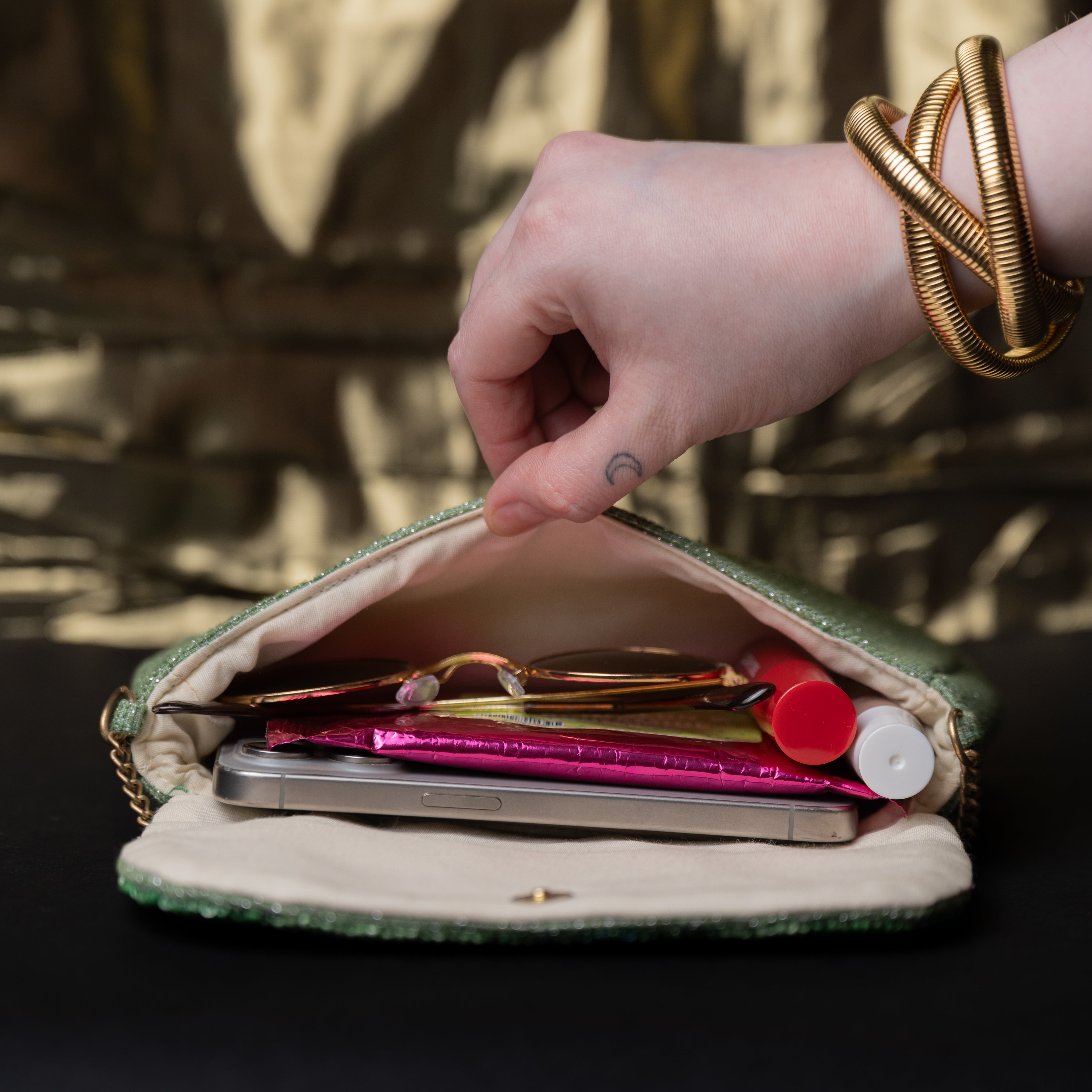 Green Gardenia Festive Sling Bag