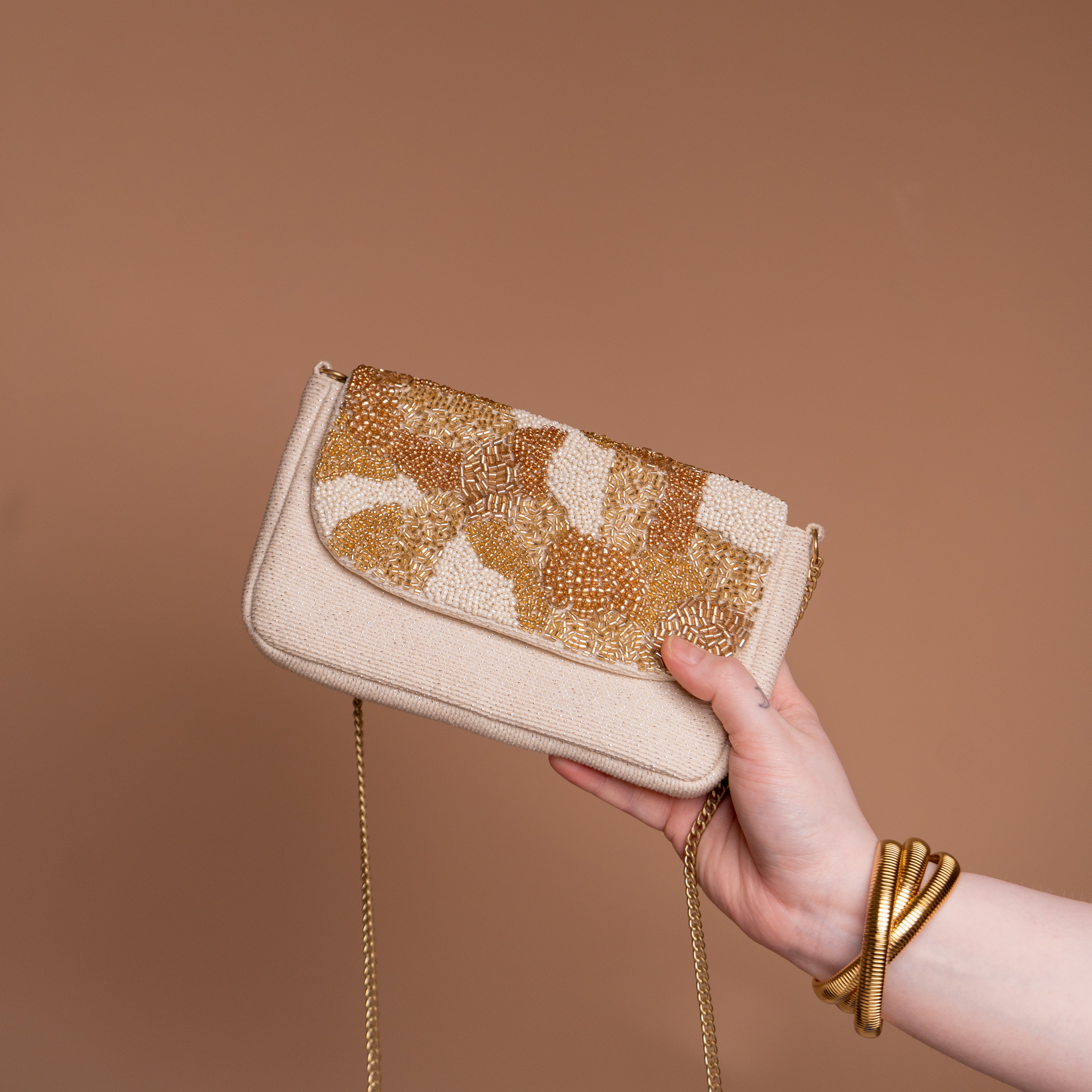Noor Beige Festive Sling Bag