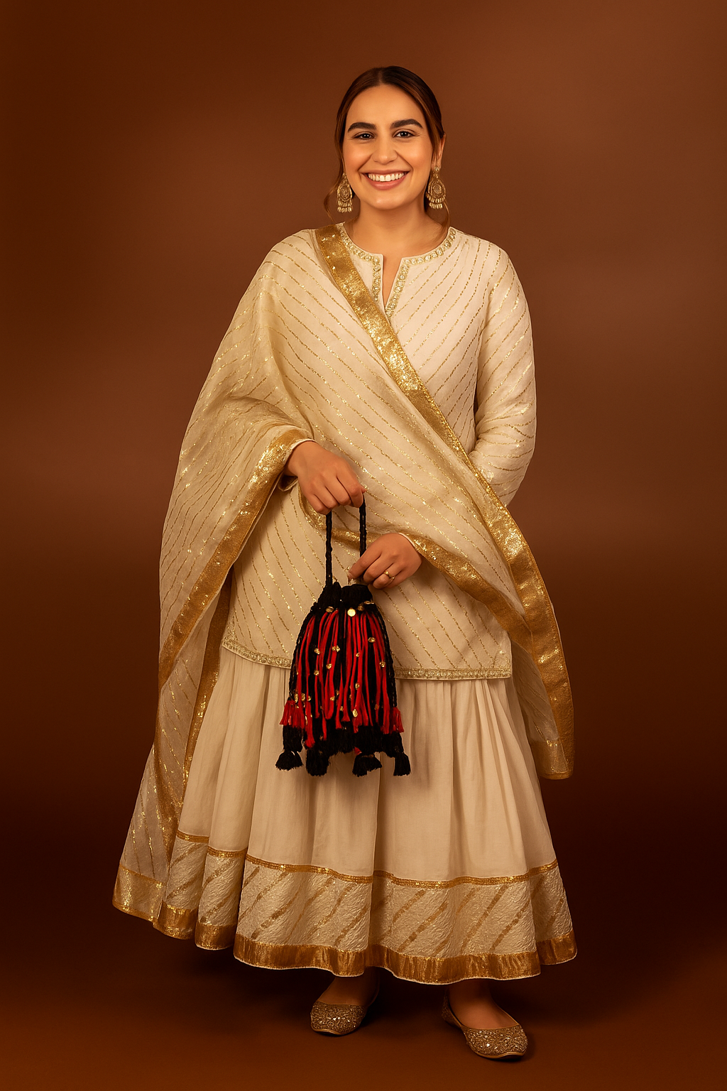 Fer Fudardi Festive Potli - Black