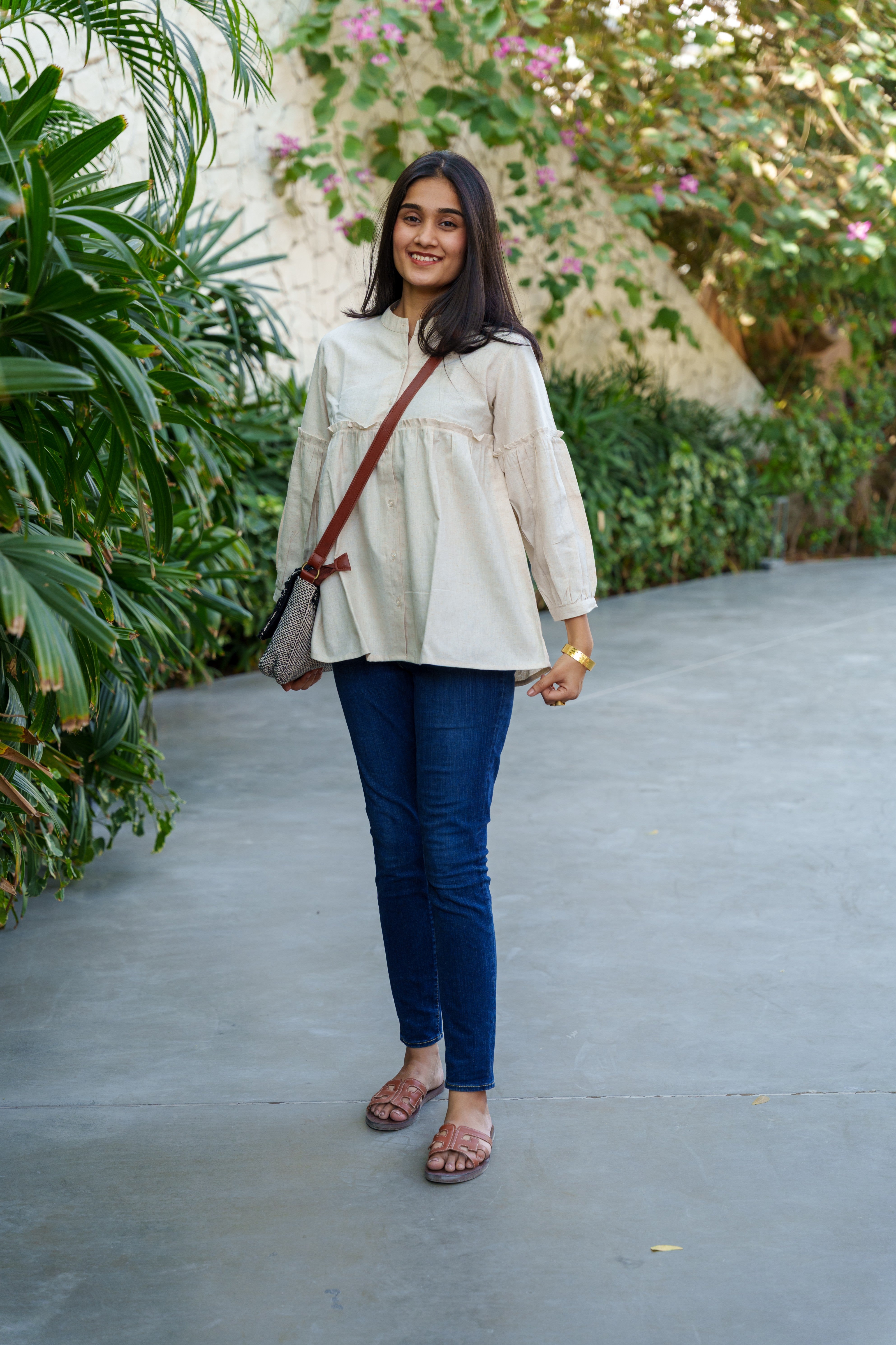 Cream Sunset Hues Top