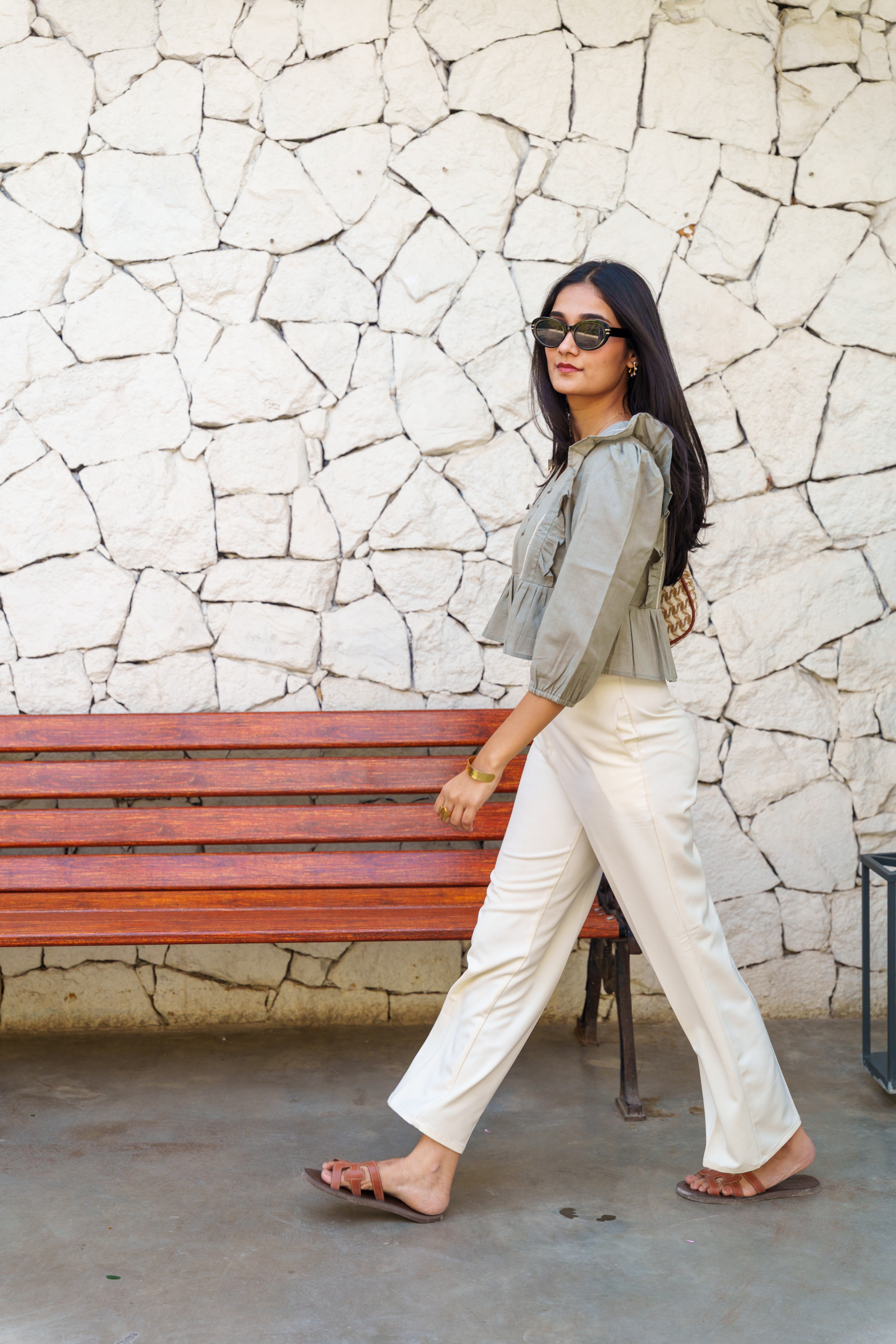 Grey Lace & Grace Top