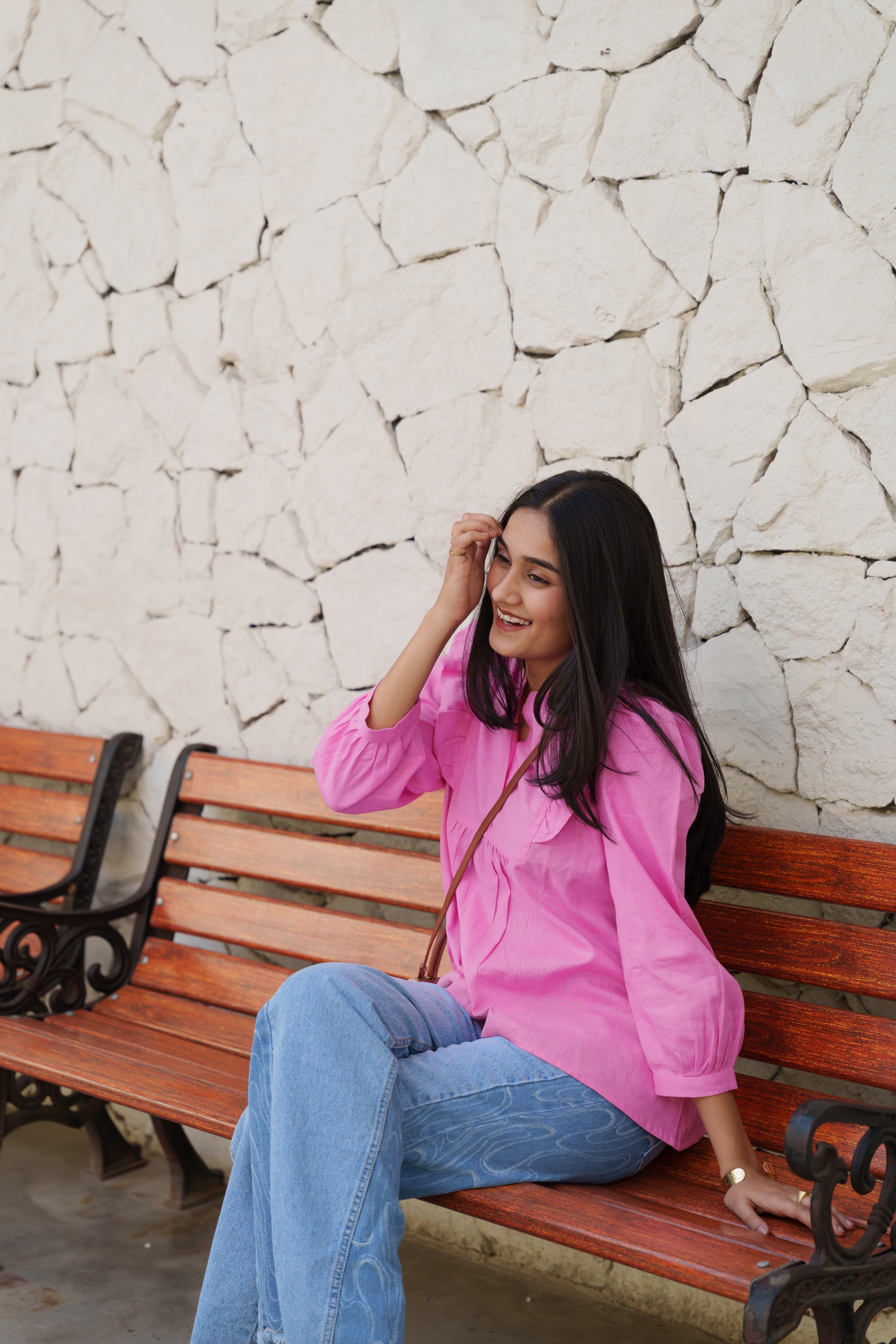 Pink Whimsy Waves Top