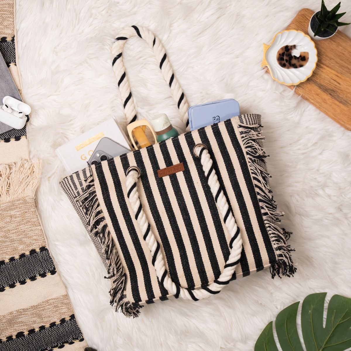 Salt & Stripe Beach Tote Bag