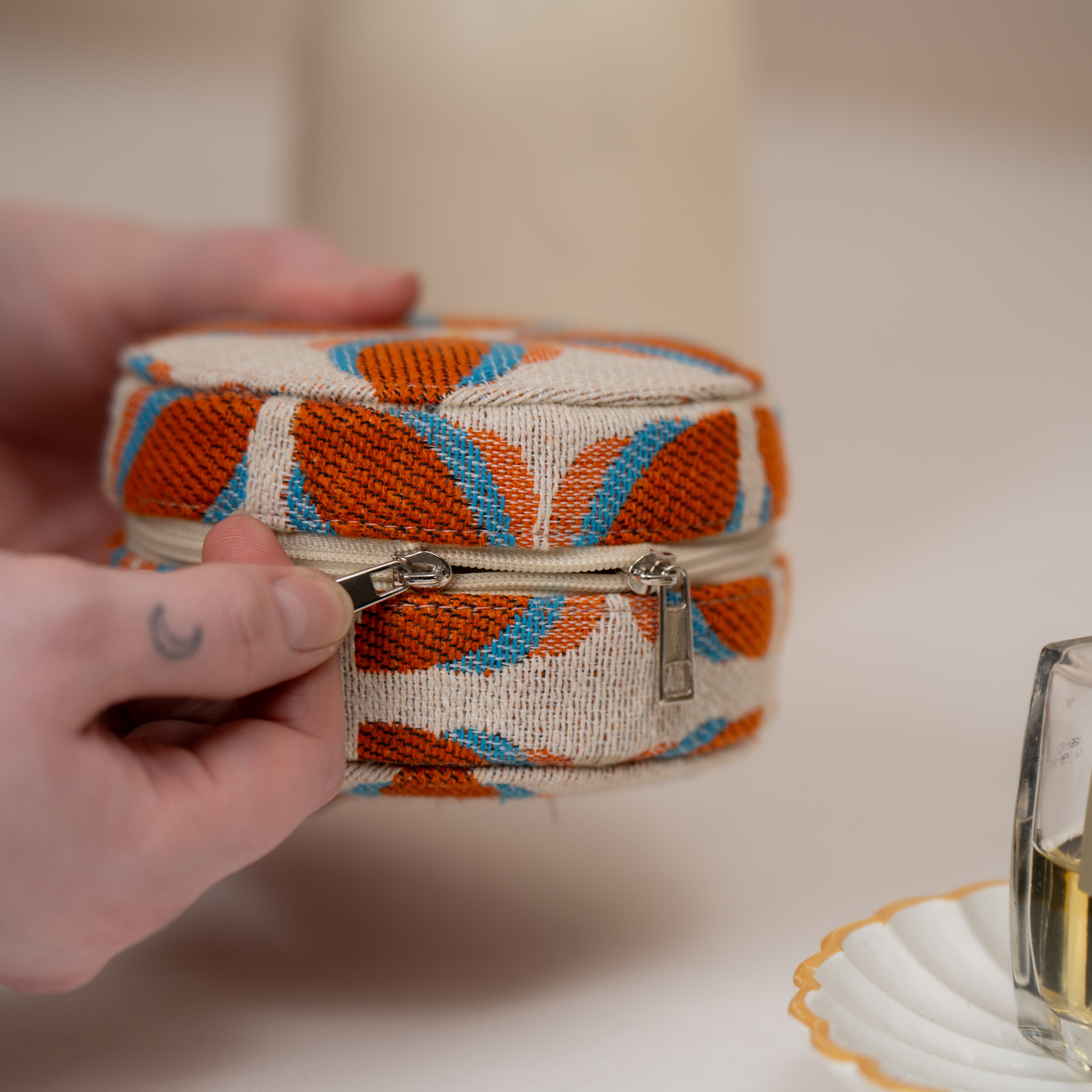 Sunset Spice Drum Jewellery Box