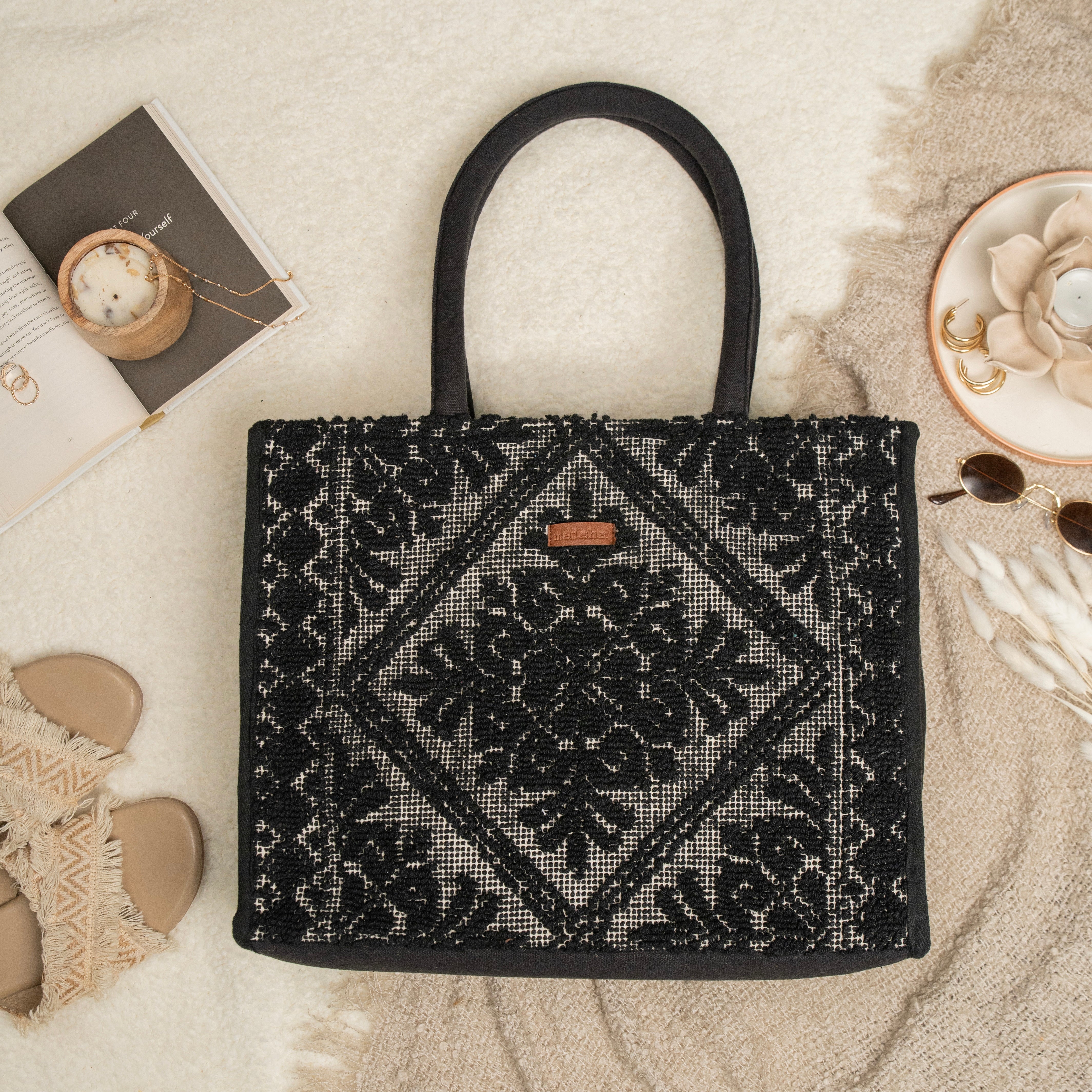 Midnight Bloom Tote Bag